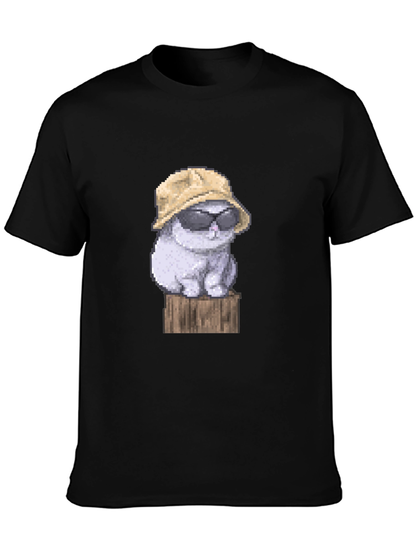 Pixel Cat T-Shirt - Funny Graphic Tee