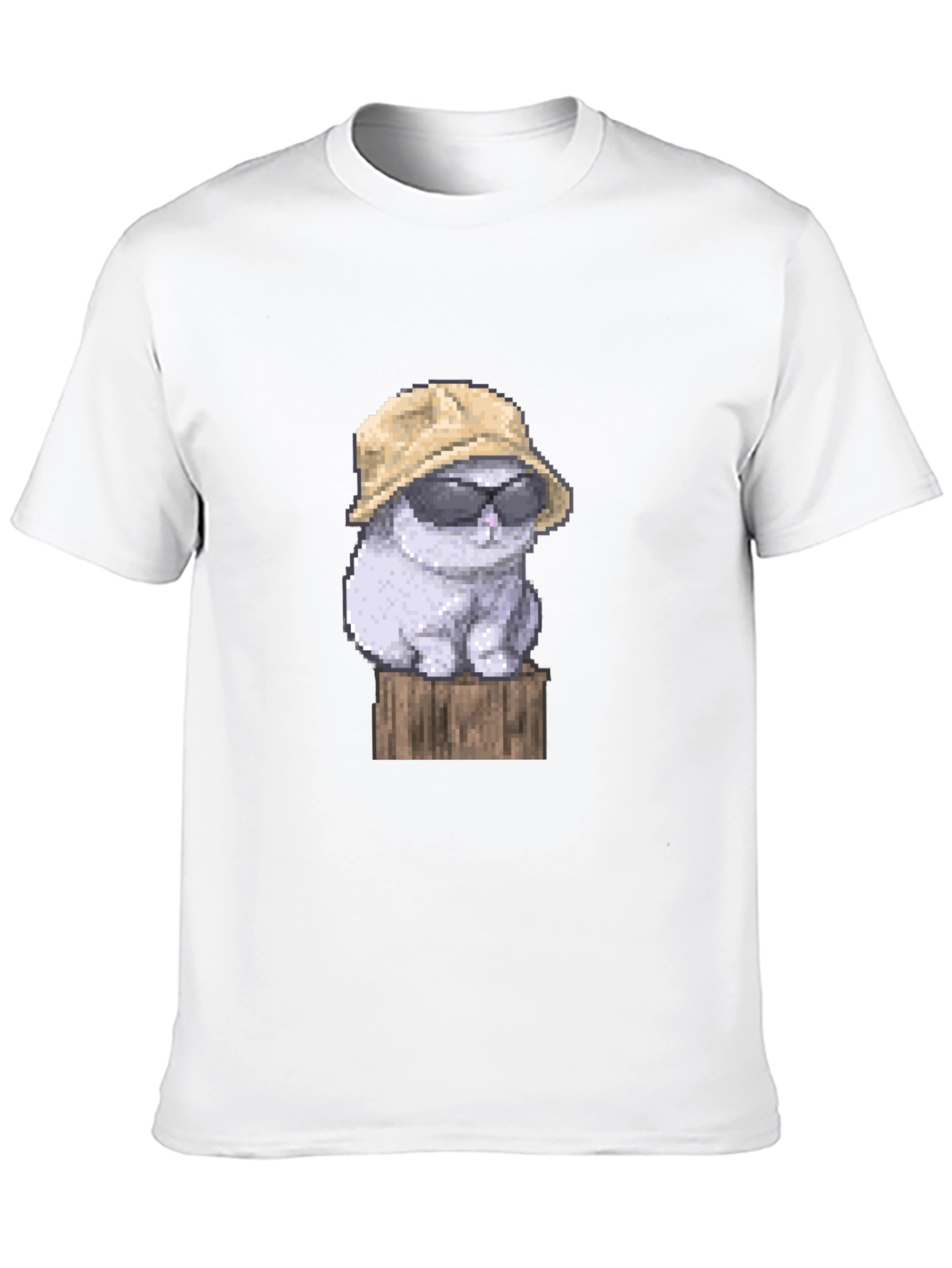 Pixel Cat T-Shirt - Funny Graphic Tee