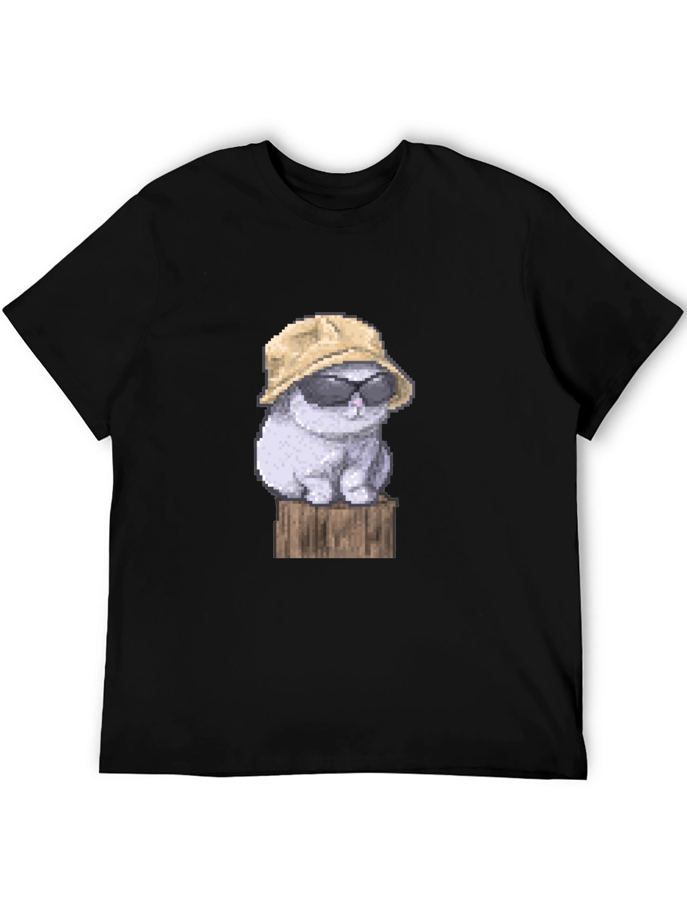 Pixel Cat T-Shirt - Funny Graphic Tee