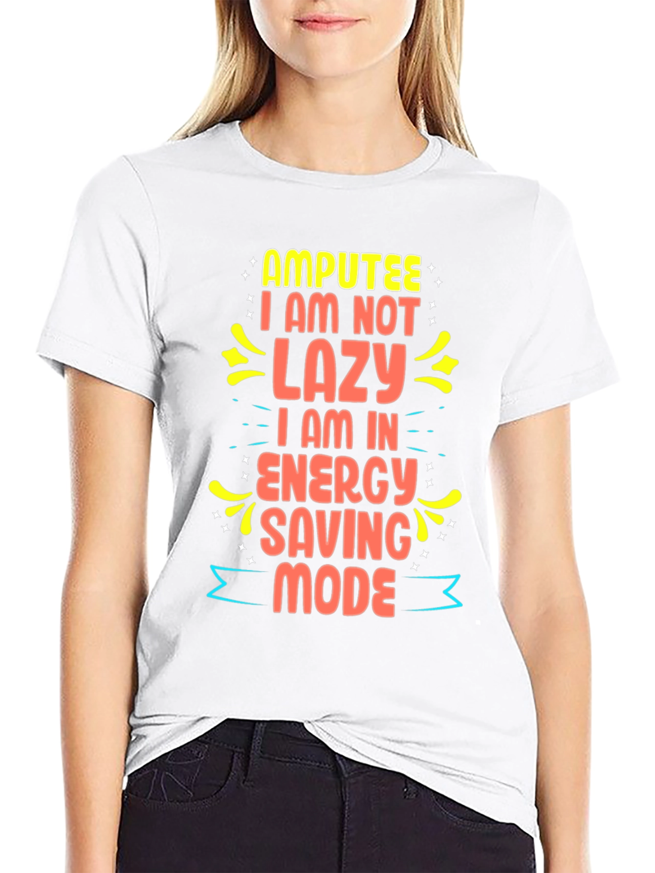 Amputee Energy Saving Mode Graphic Tee