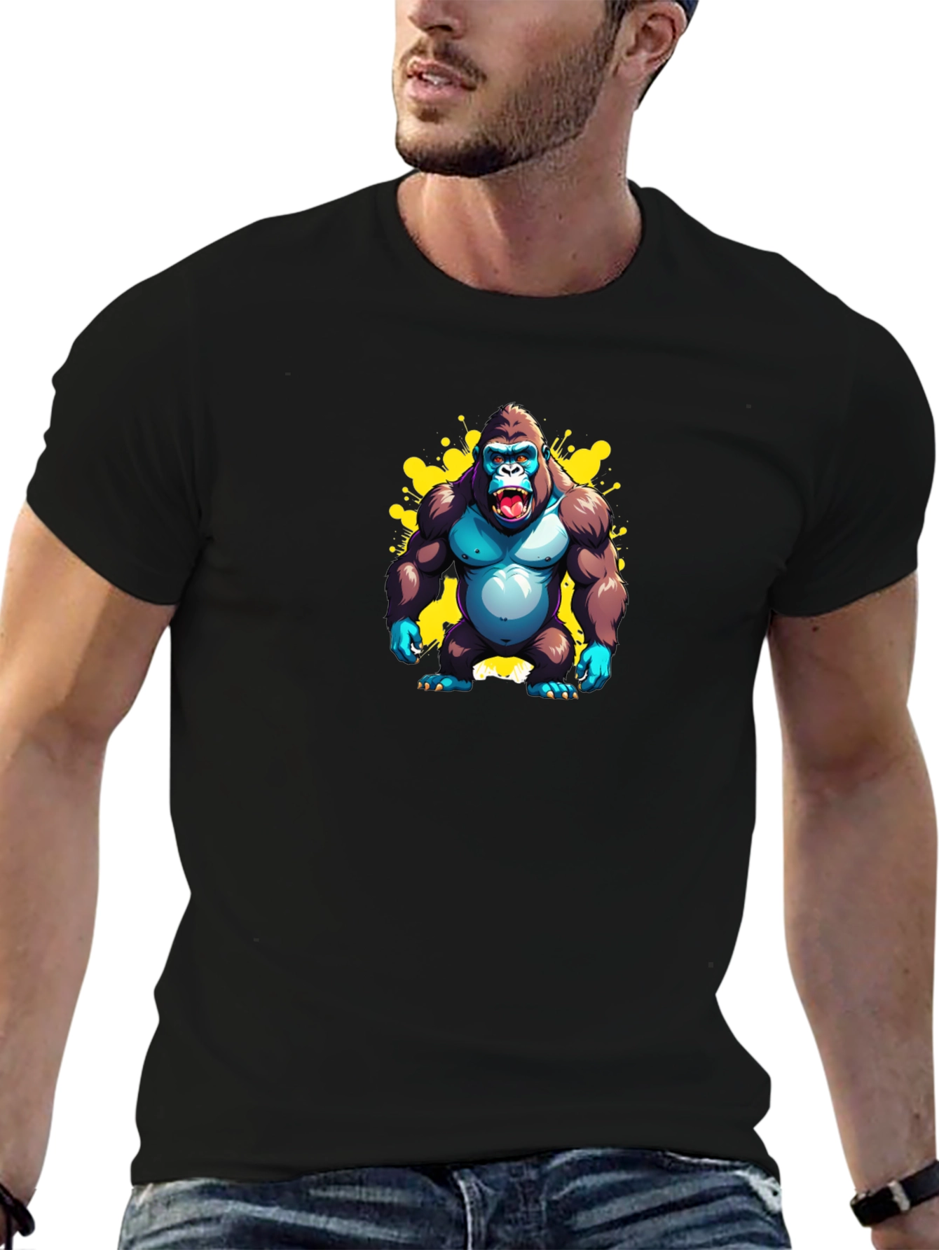 Gorilla Graphic Black T-Shirt