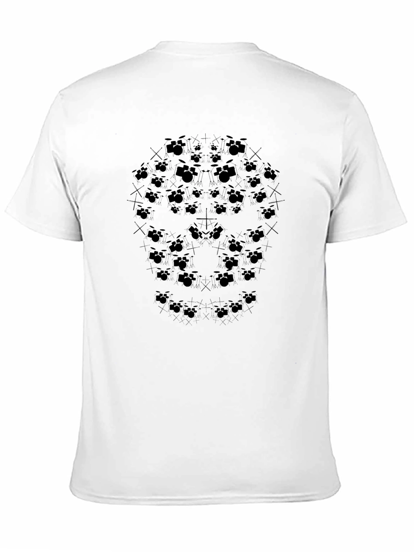 Drum Kit Mandala Black T-Shirt