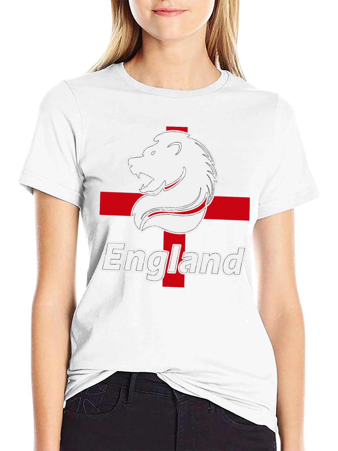 England Lion Crest T-Shirt - Black
