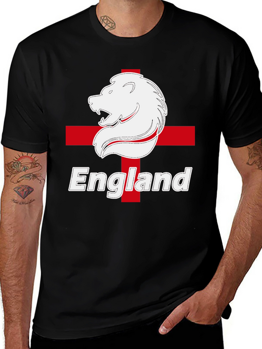 England Lion Crest T-Shirt - Black