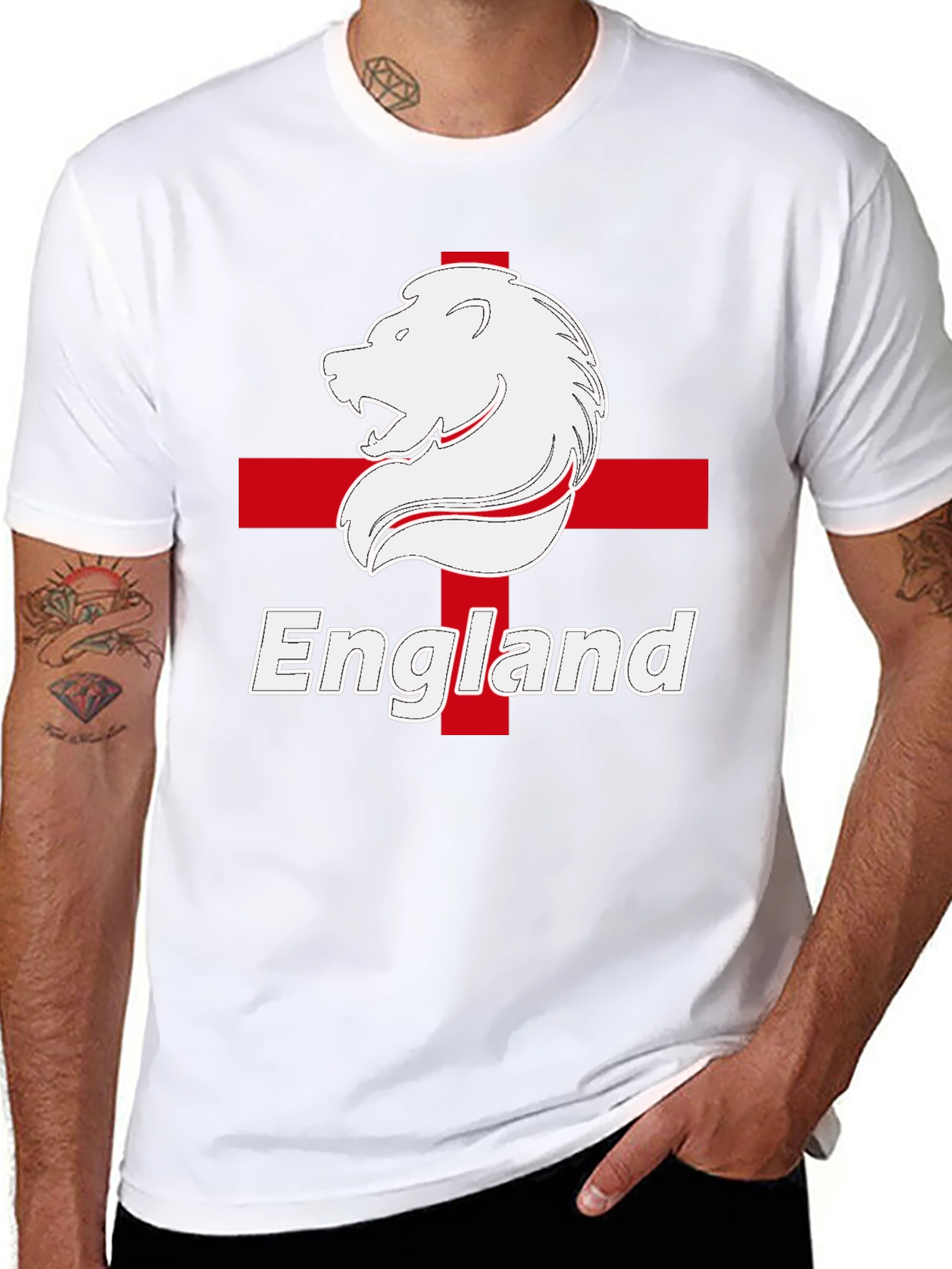 England Lion Crest T-Shirt - Black