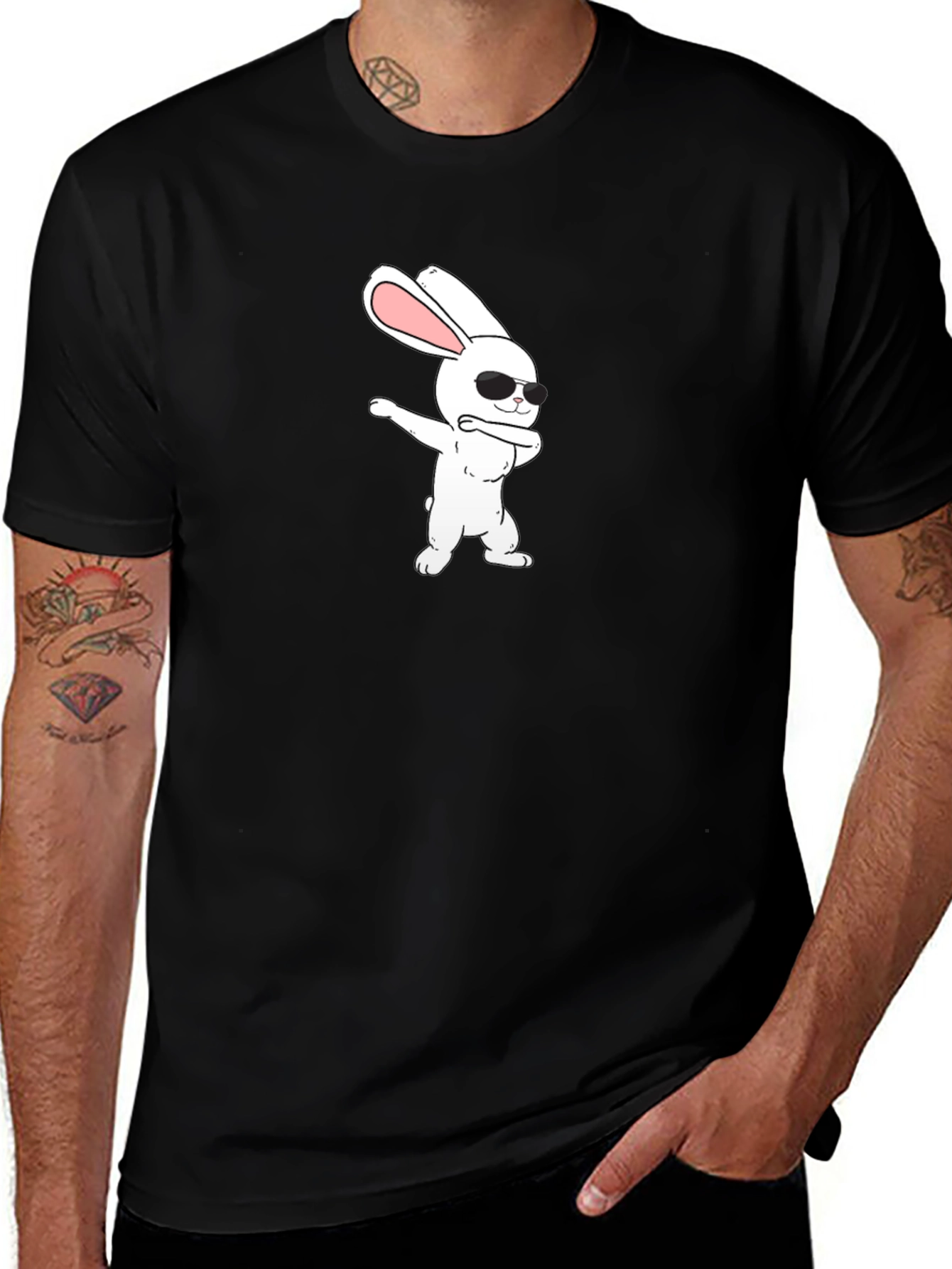 Dabbing Bunny Graphic Tee