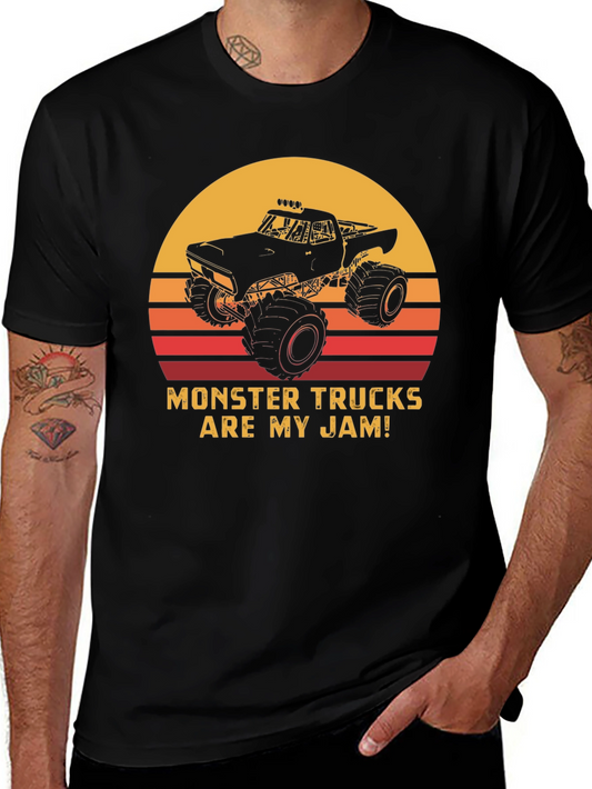 Monster Truck Sunset Graphic Tee - My Jam! Black T-Shirt