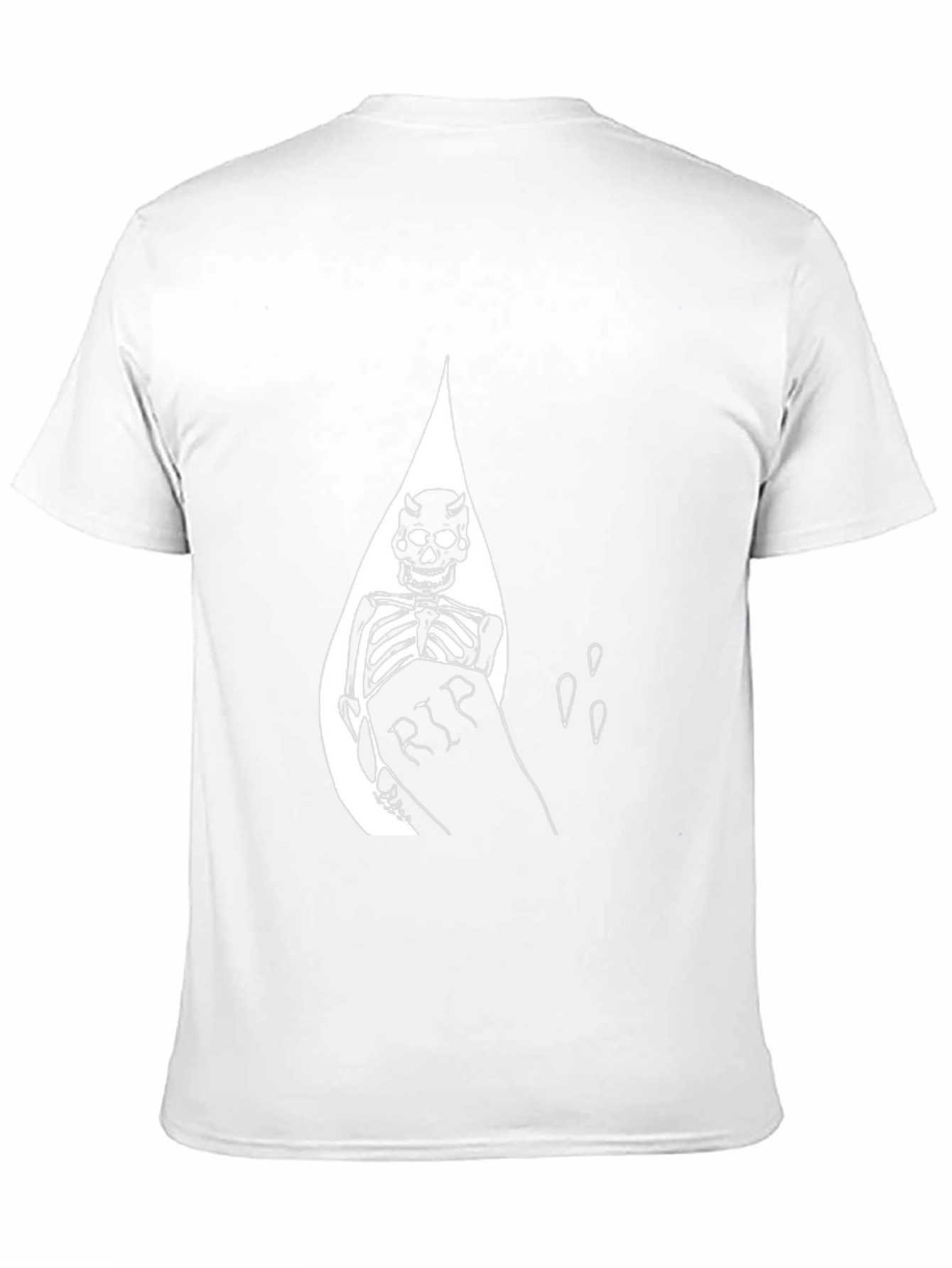 Black Skeleton RIP Graphic Tee