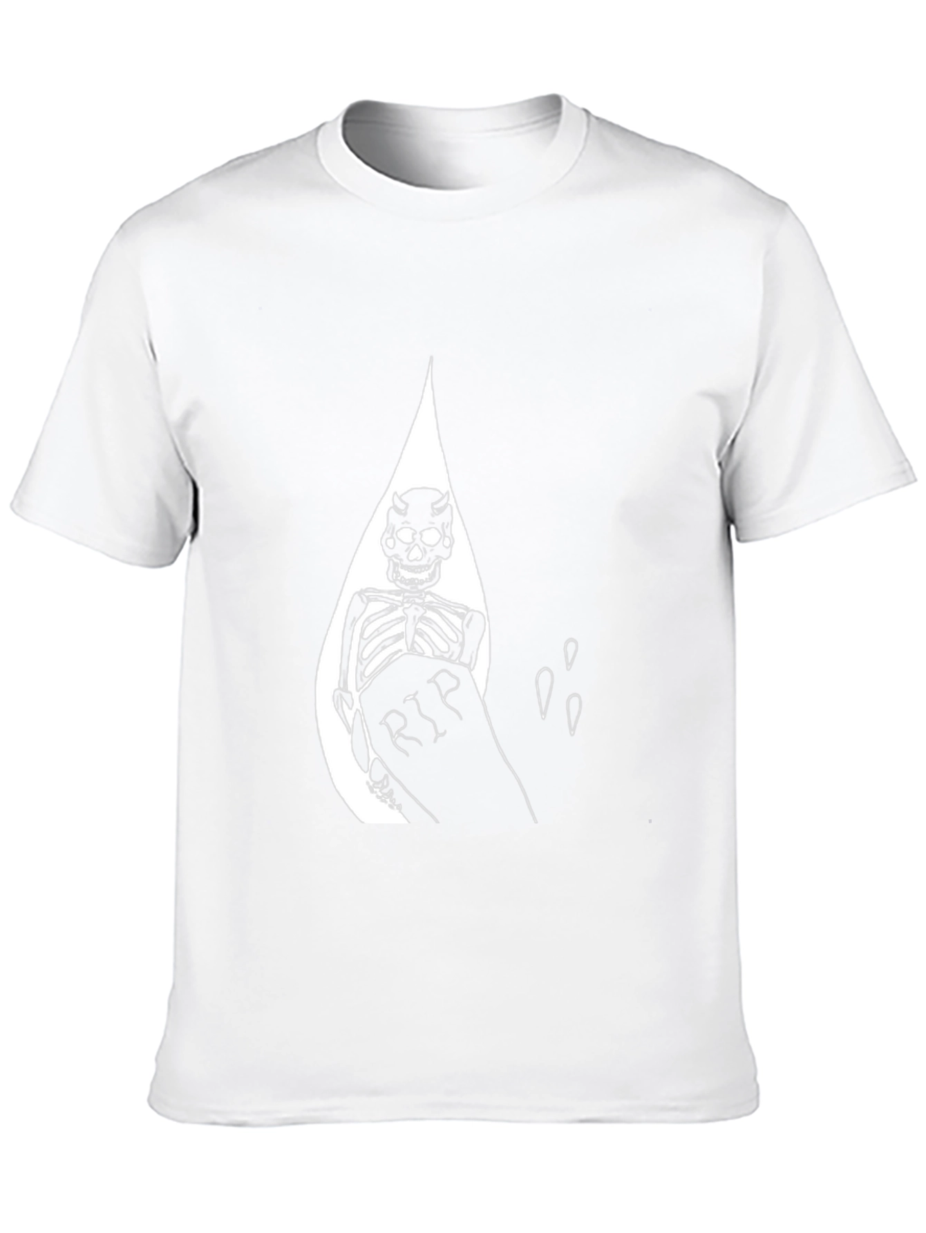 Black Skeleton RIP Graphic Tee