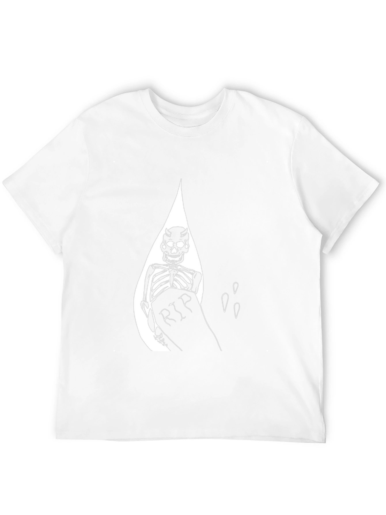 Black Skeleton RIP Graphic Tee