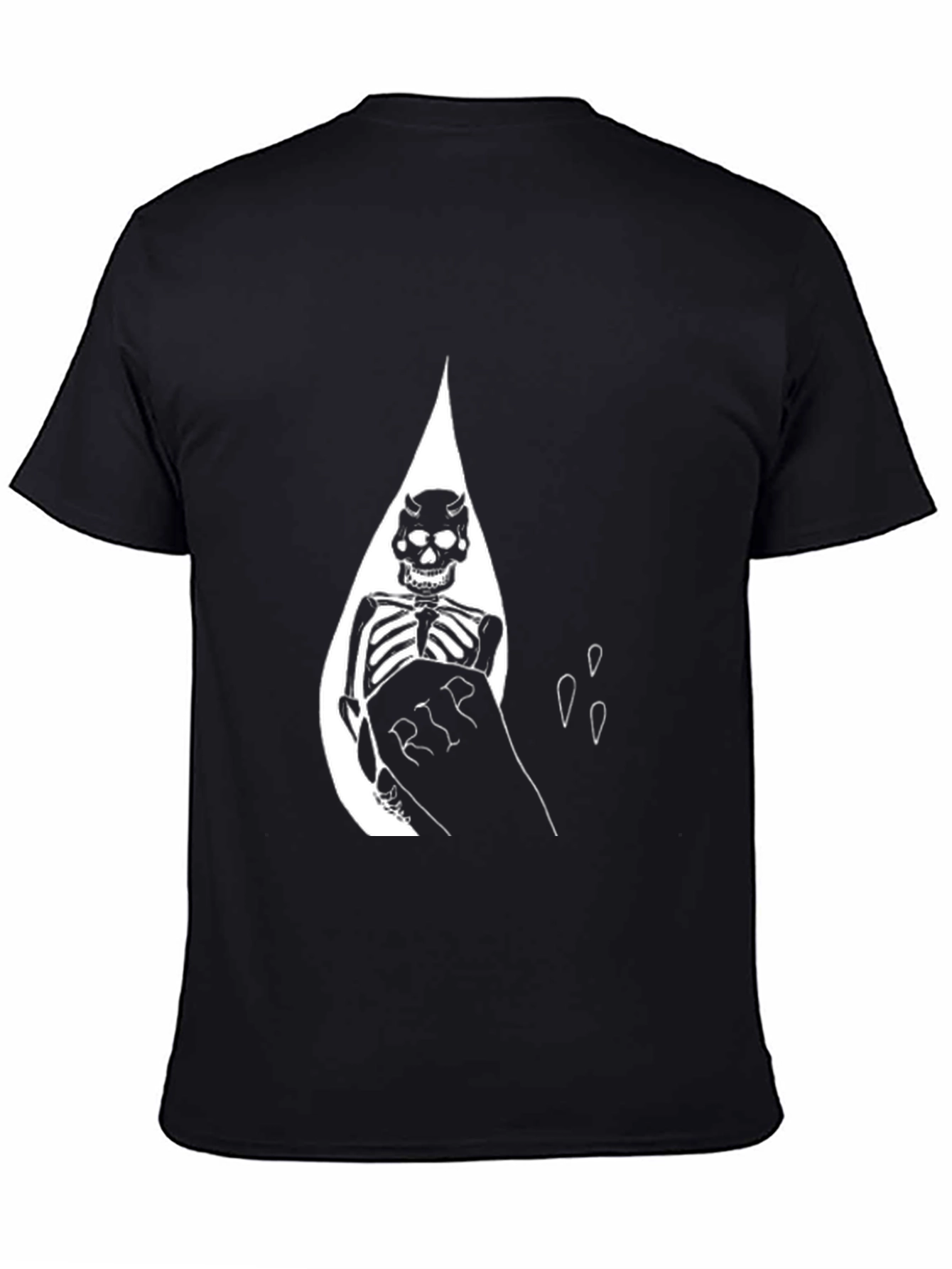 Black Skeleton RIP Graphic Tee