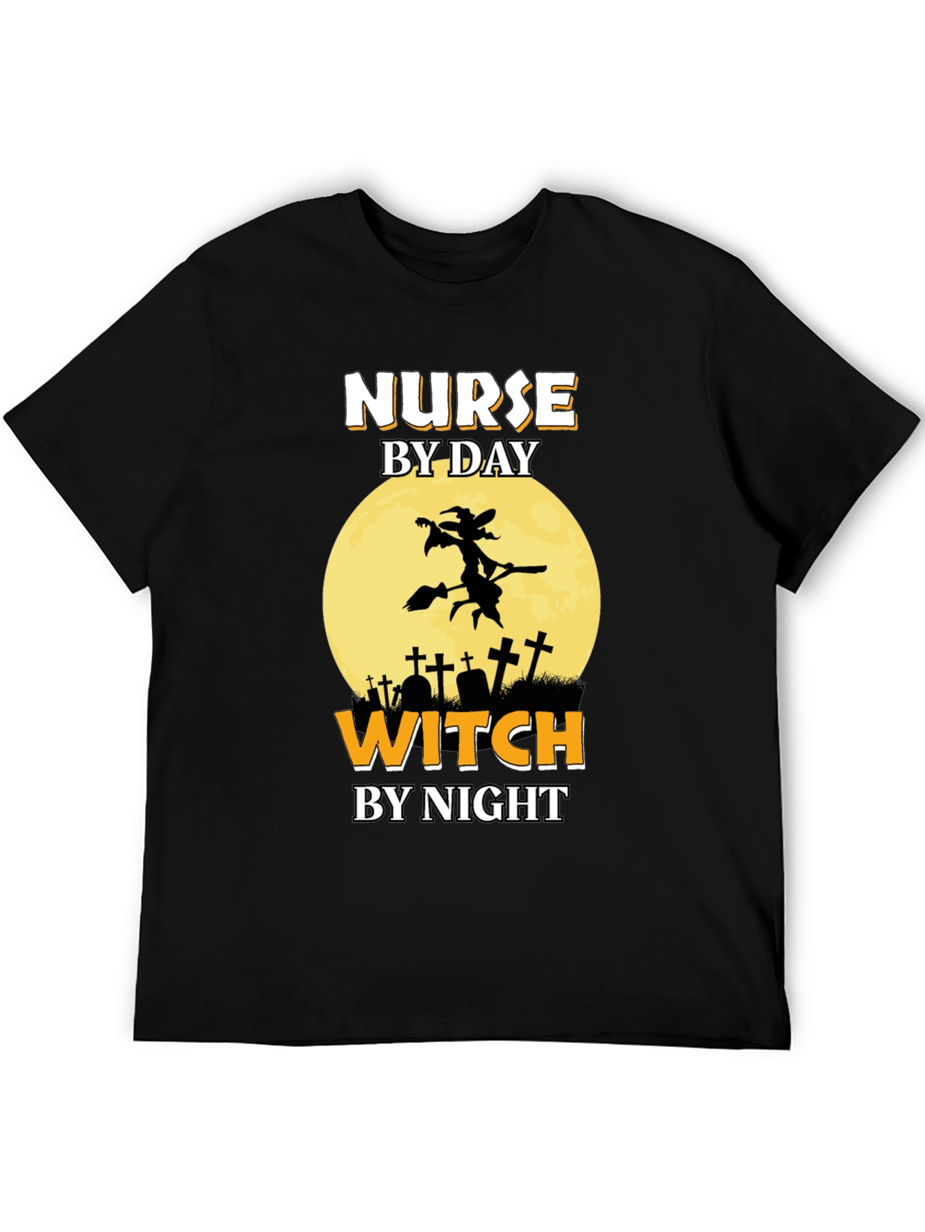 Nurse By Day Witch By Night Halloween T-Shirt
