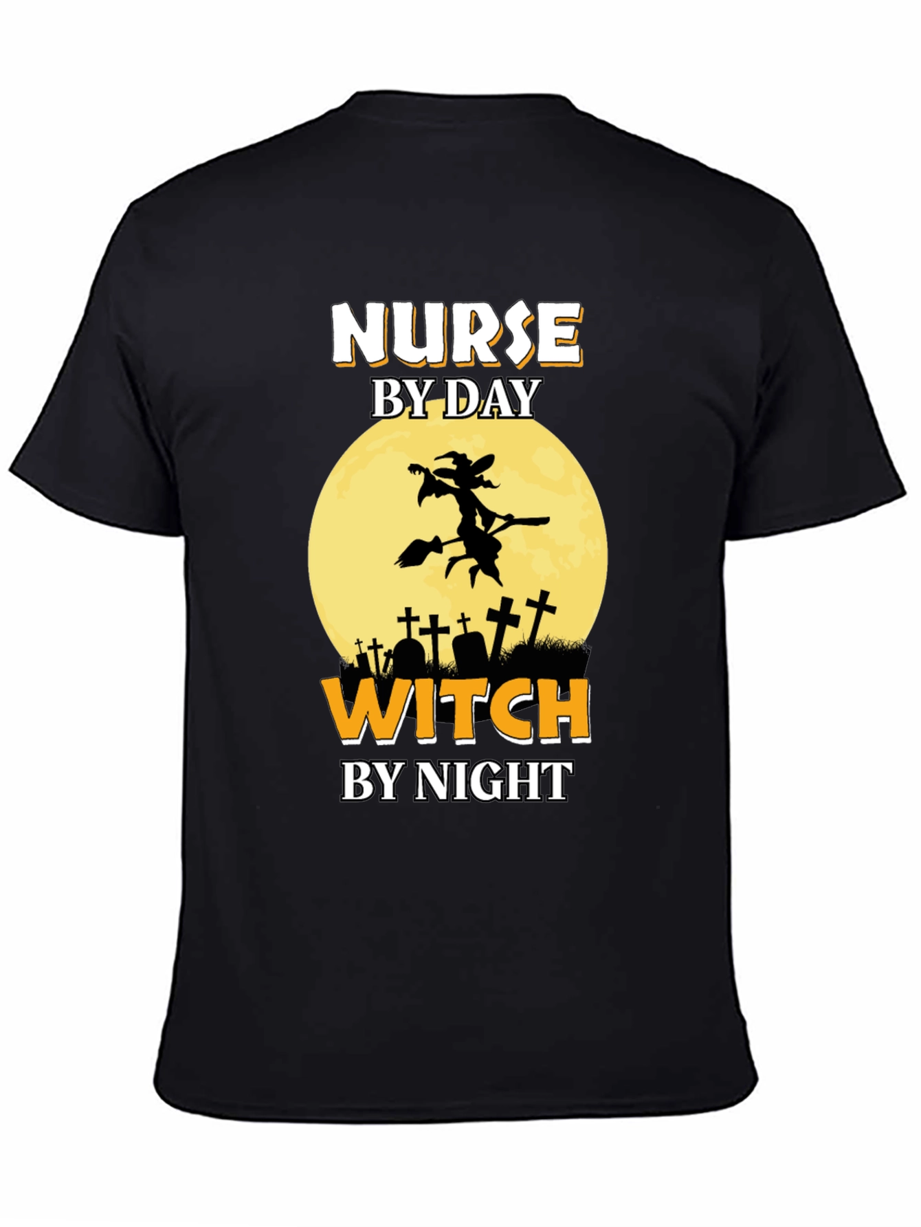 Nurse By Day Witch By Night Halloween T-Shirt