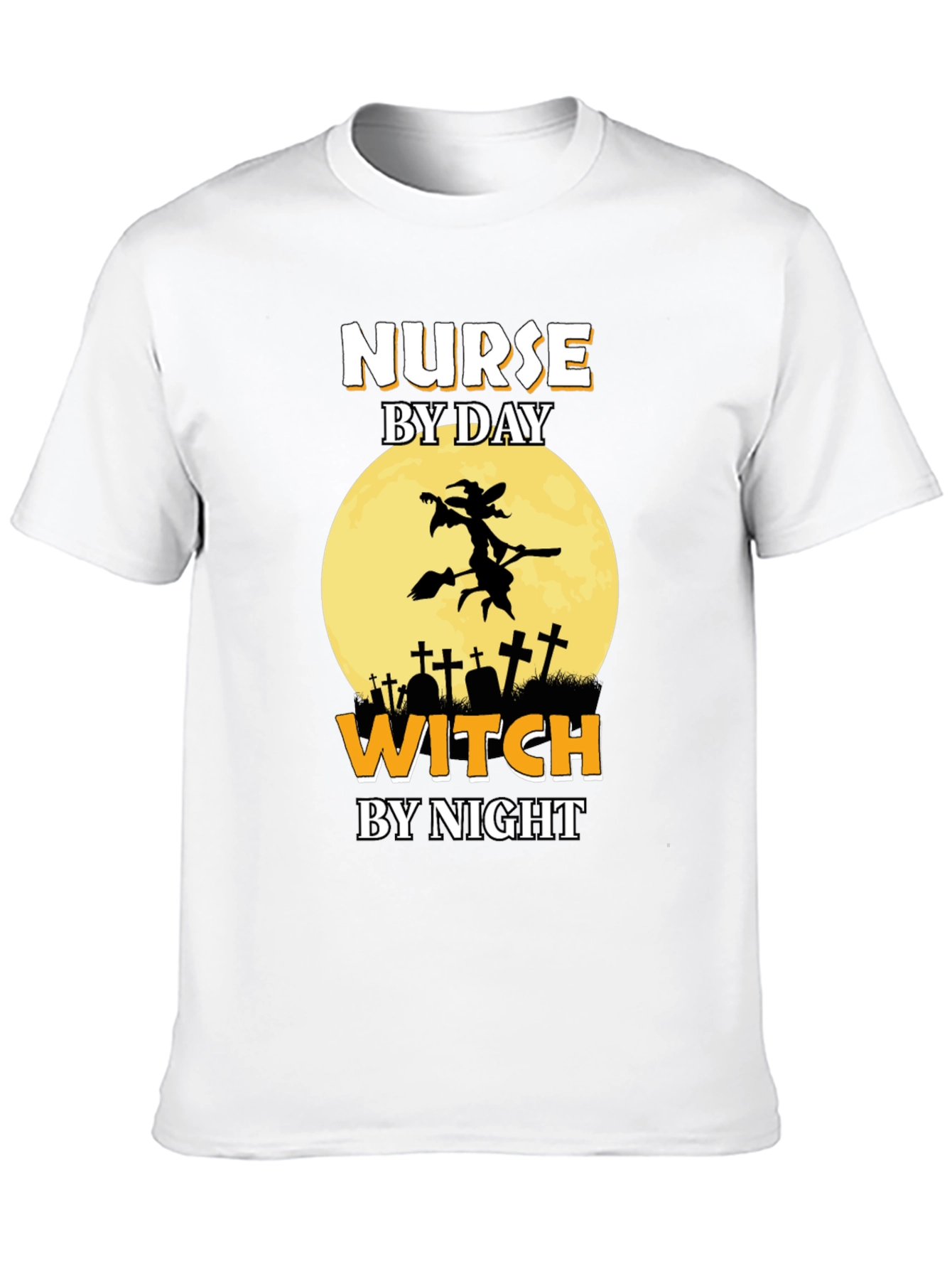 Nurse By Day Witch By Night Halloween T-Shirt