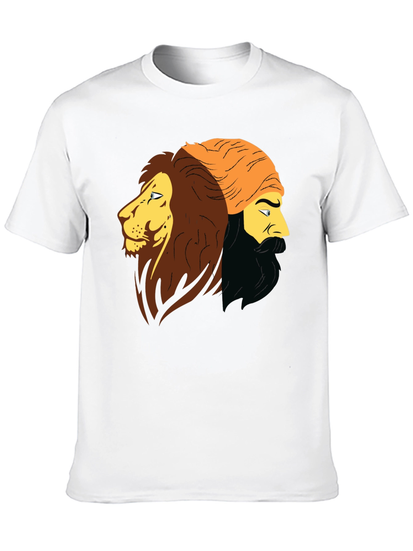 Lion & Man Graphic Black T-Shirt