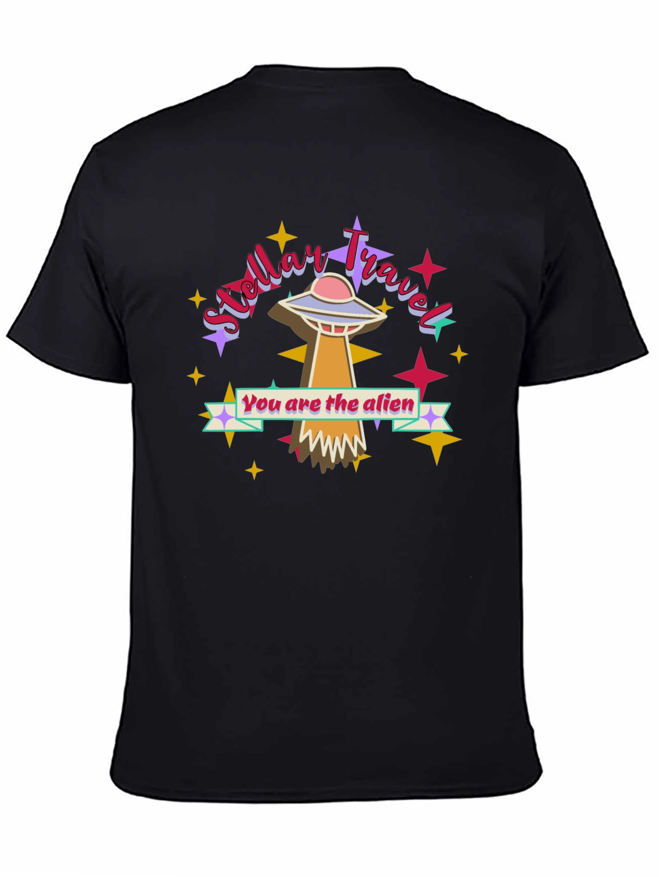 Stellar Travel You are the Alien Black T-Shirt