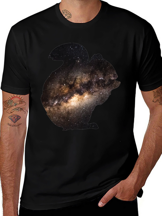 Galaxy Print Black T-Shirt for Men
