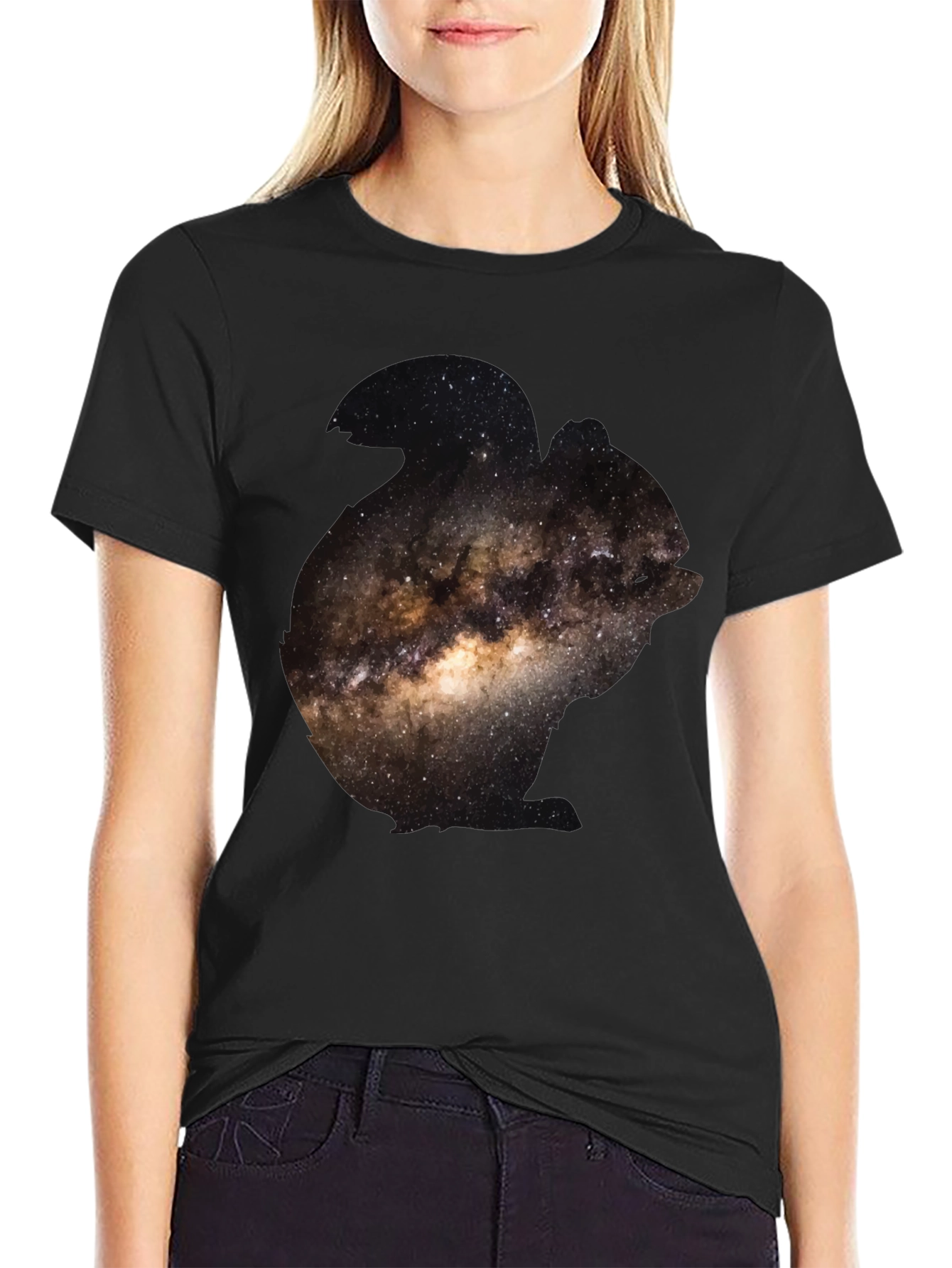Galaxy Print Black T-Shirt for Men