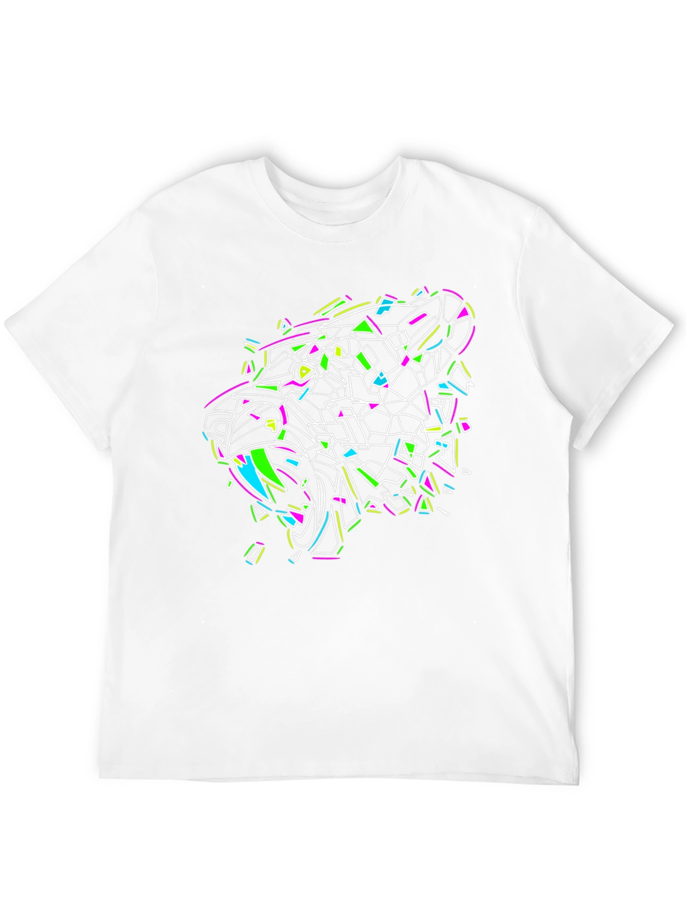 Geometric Panther Graphic Black T-Shirt
