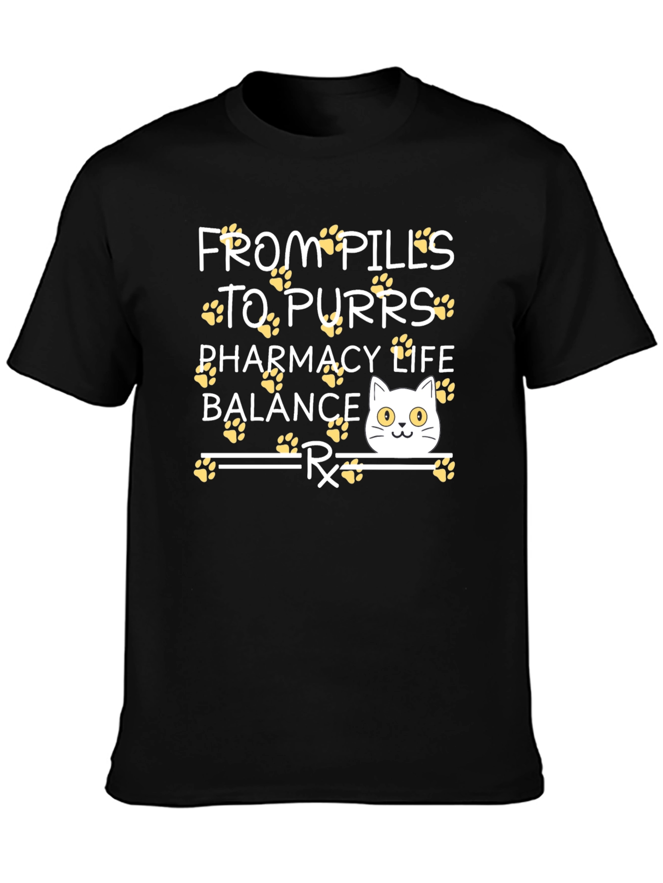 Pharmacy Life Balance Cat T-Shirt