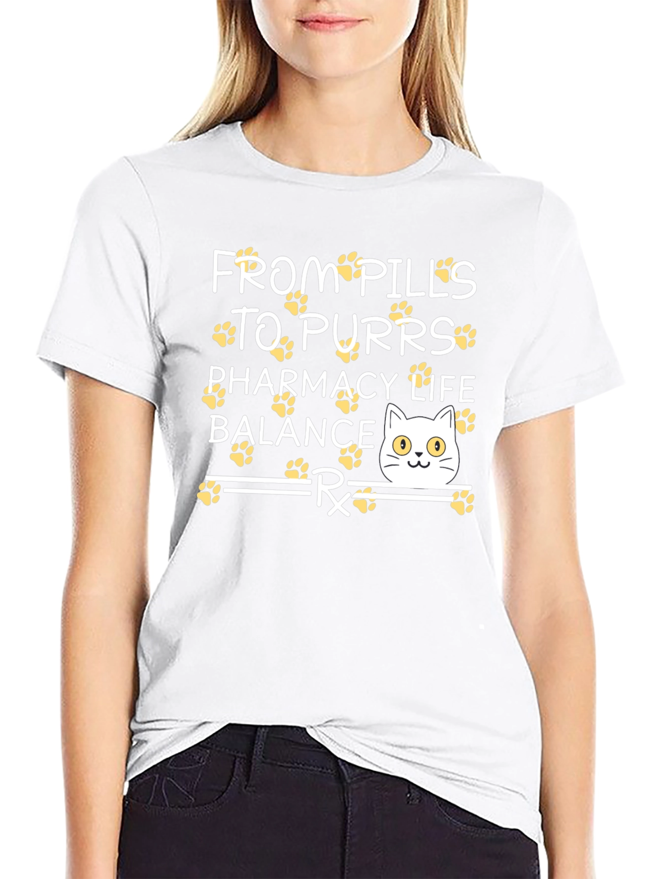 Pharmacy Life Balance Cat T-Shirt