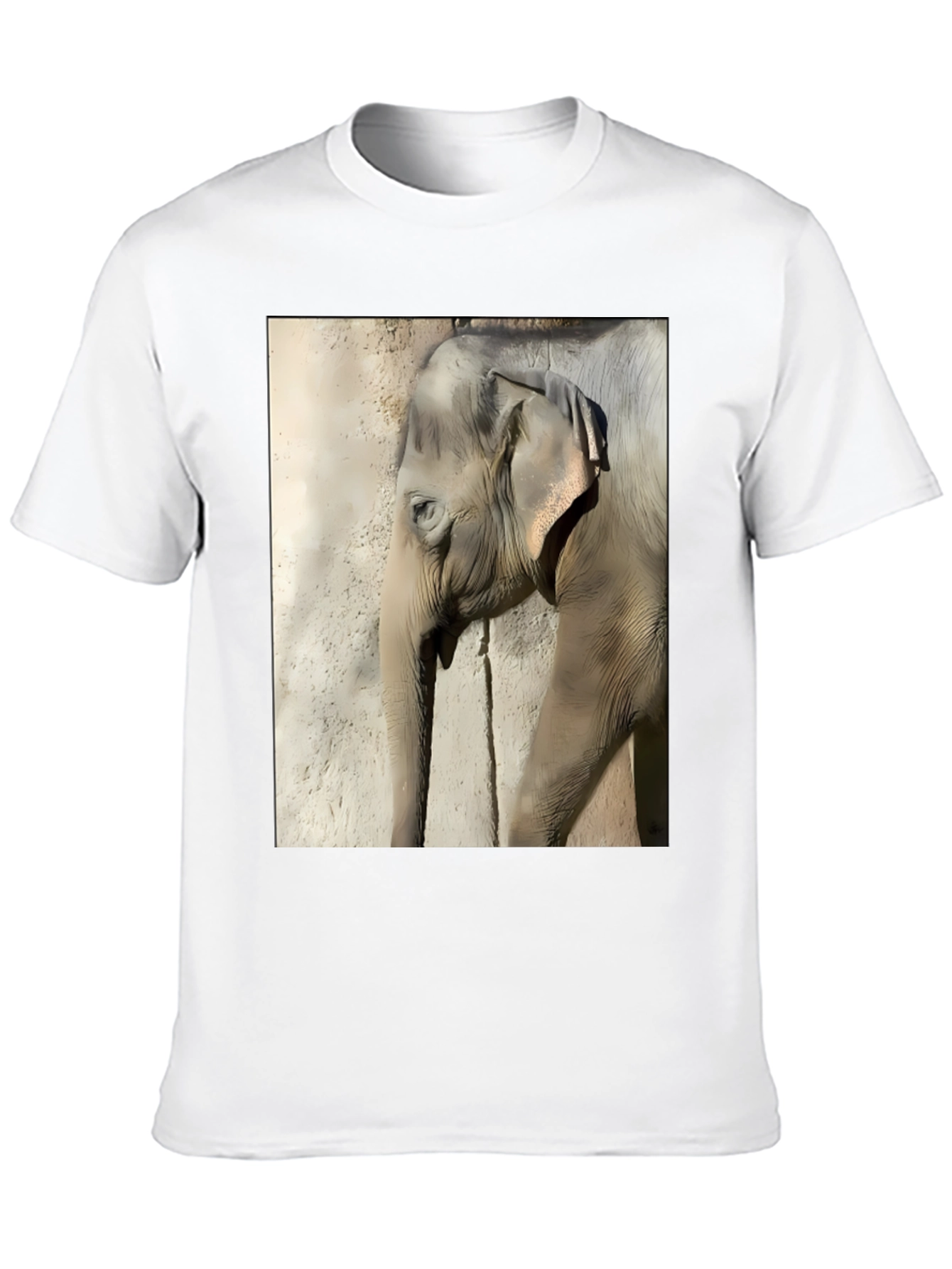 Elephant Graphic Print T-Shirt - Classic Black Tee