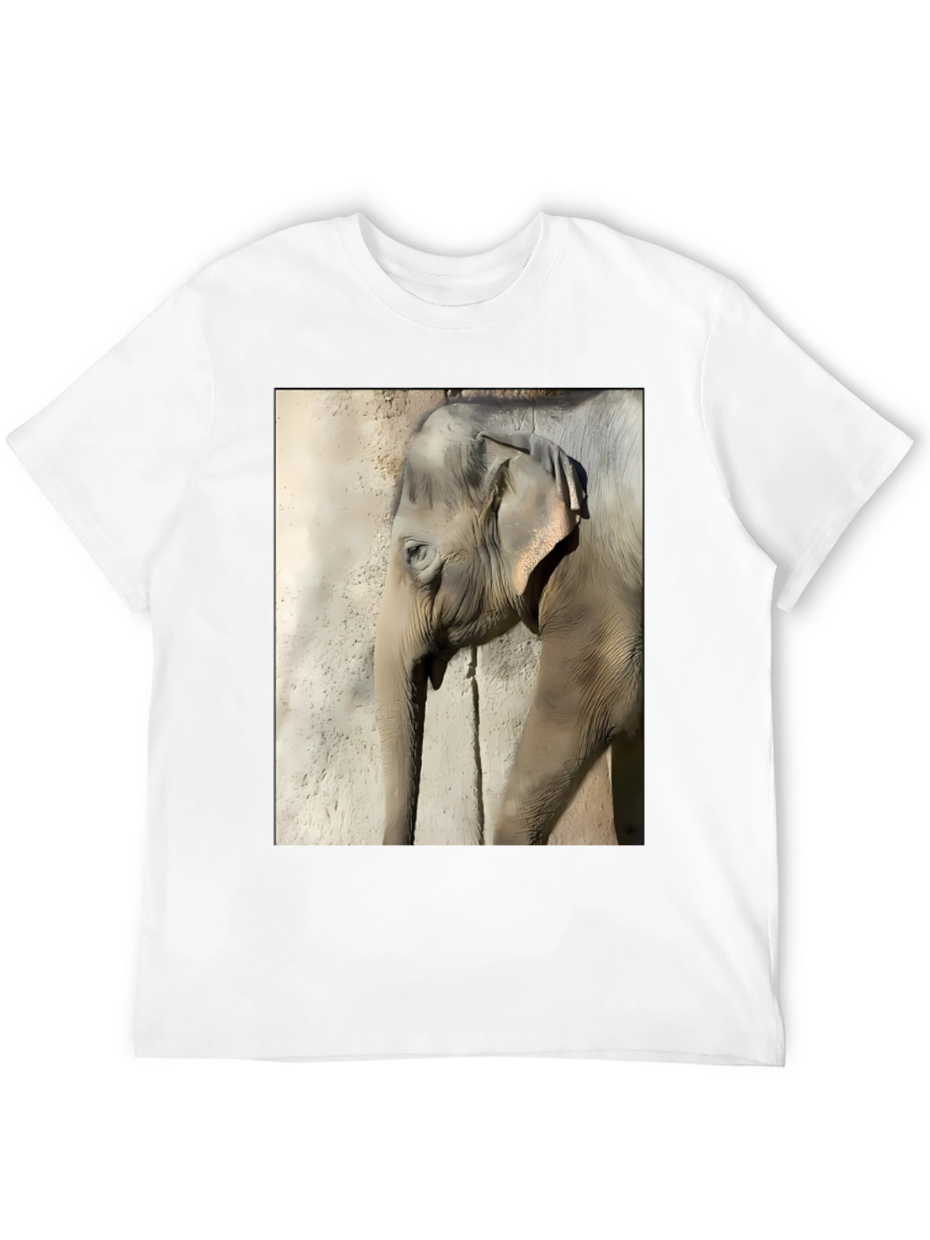 Elephant Graphic Print T-Shirt - Classic Black Tee