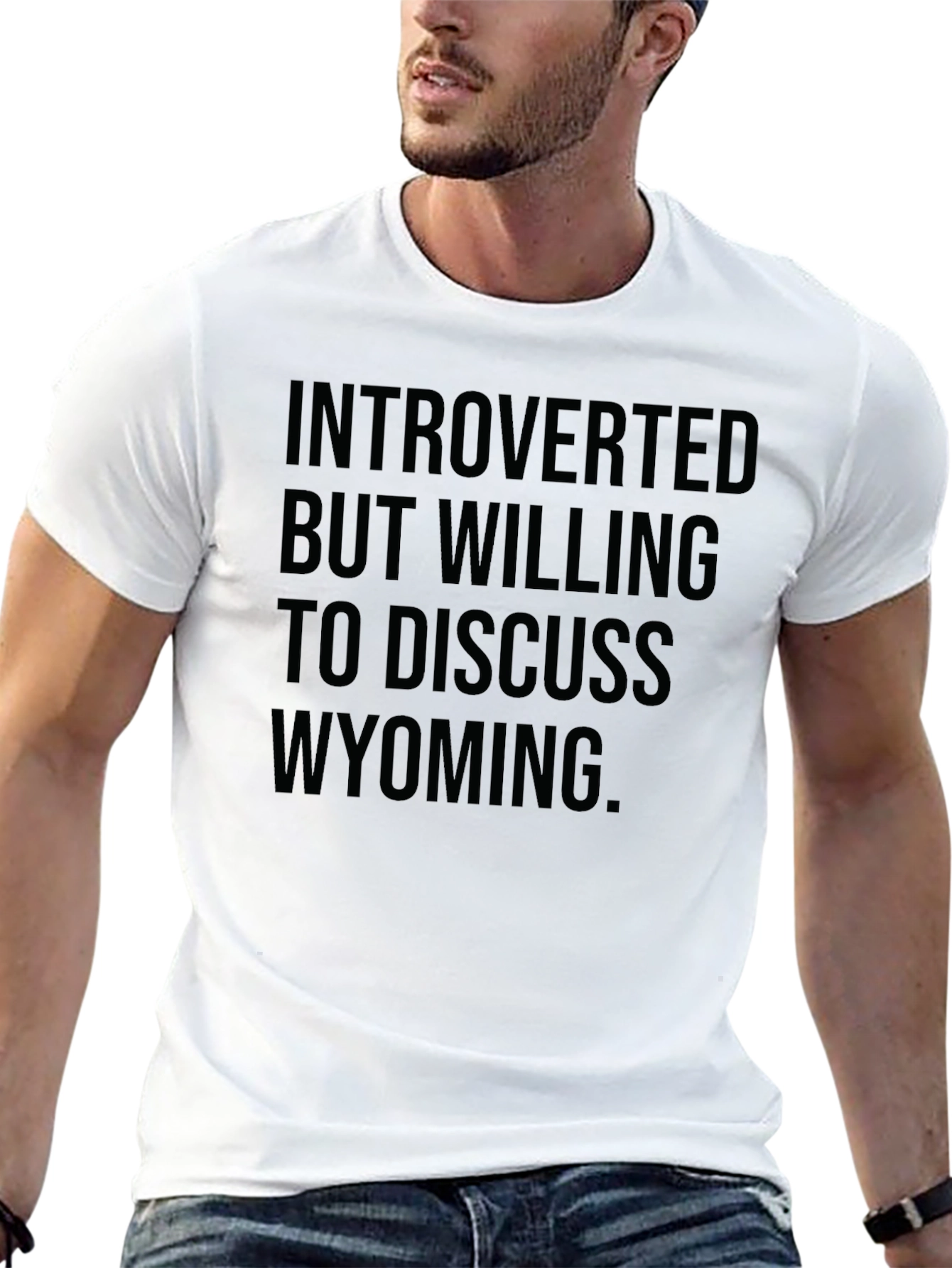 Introverted Wyoming Tee - Humorous Graphic T-Shirt