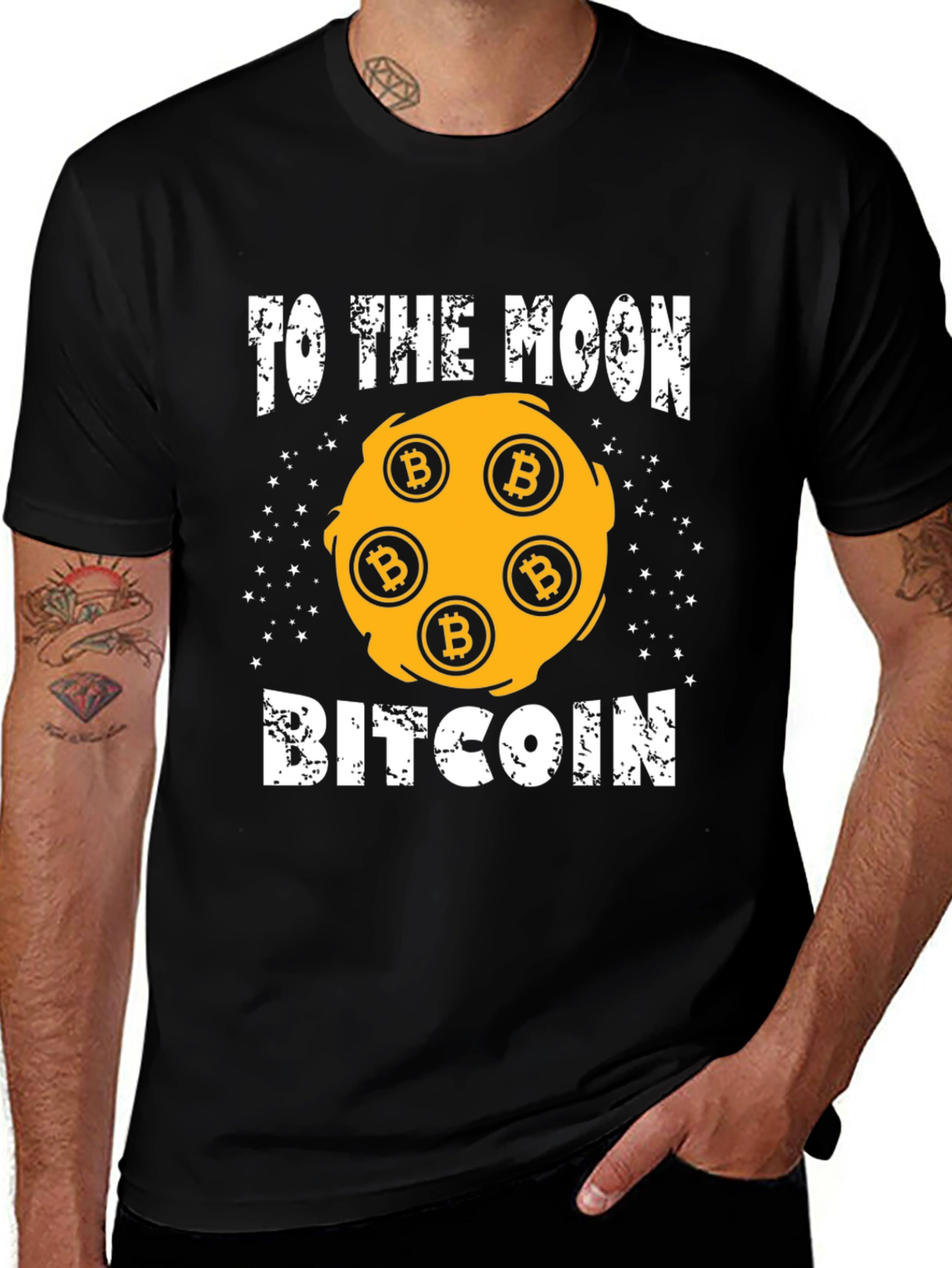 To The Moon Bitcoin Graphic Tee