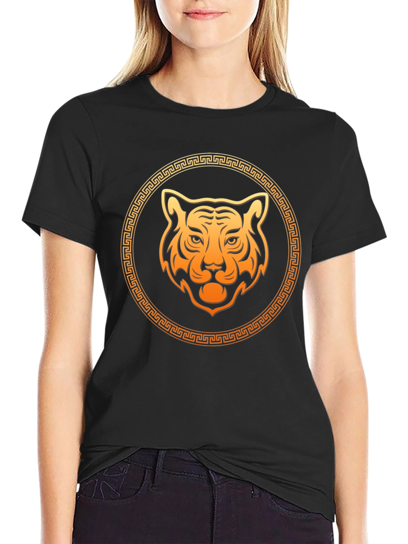 Tiger Graphic Black Tee - Trendy Mens T-Shirt