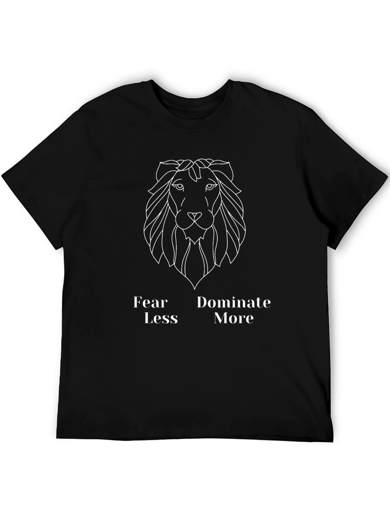 Fear Less Dominate More Graphic Tee - Black