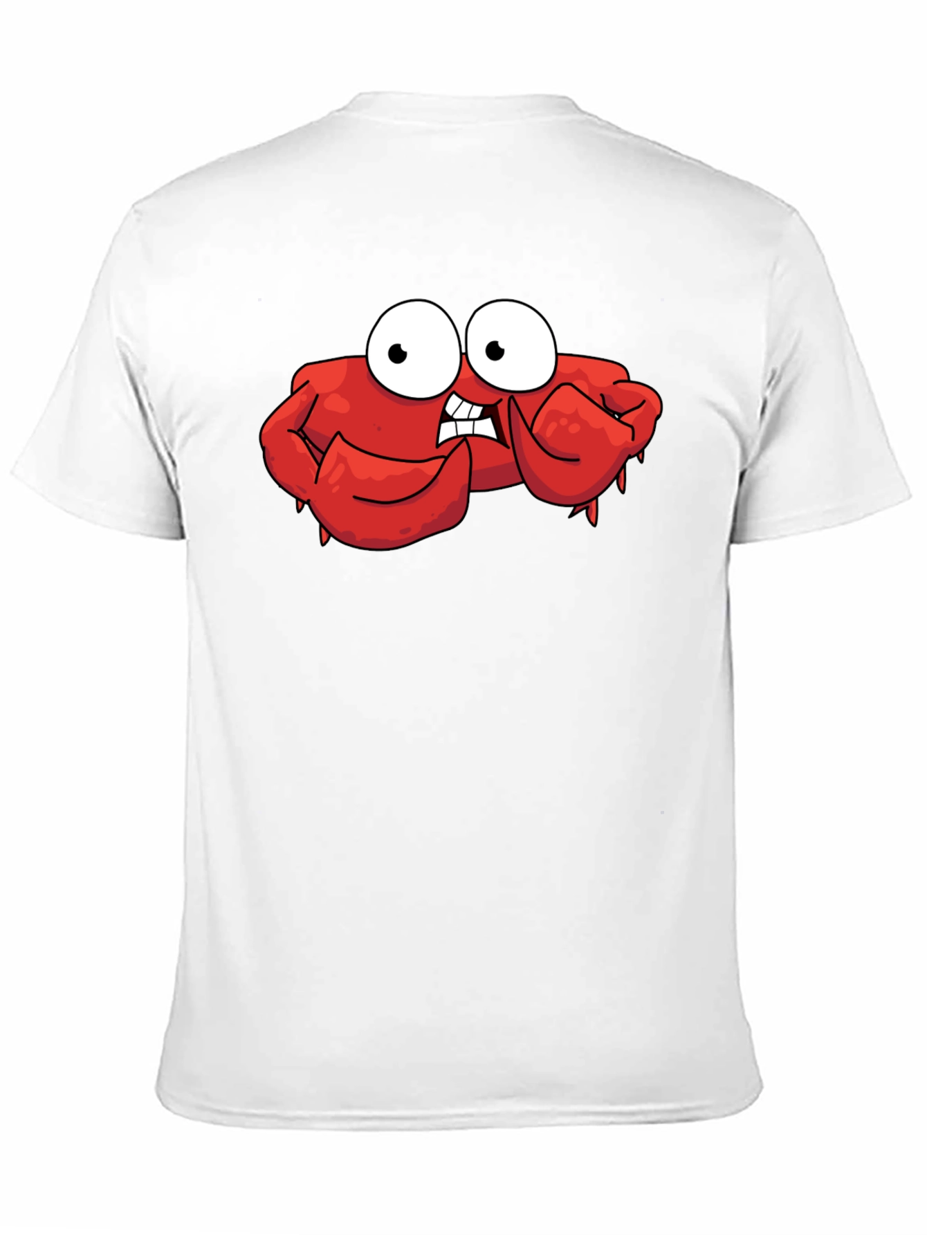 Funny Cartoon Crab Graphic Black T-Shirt