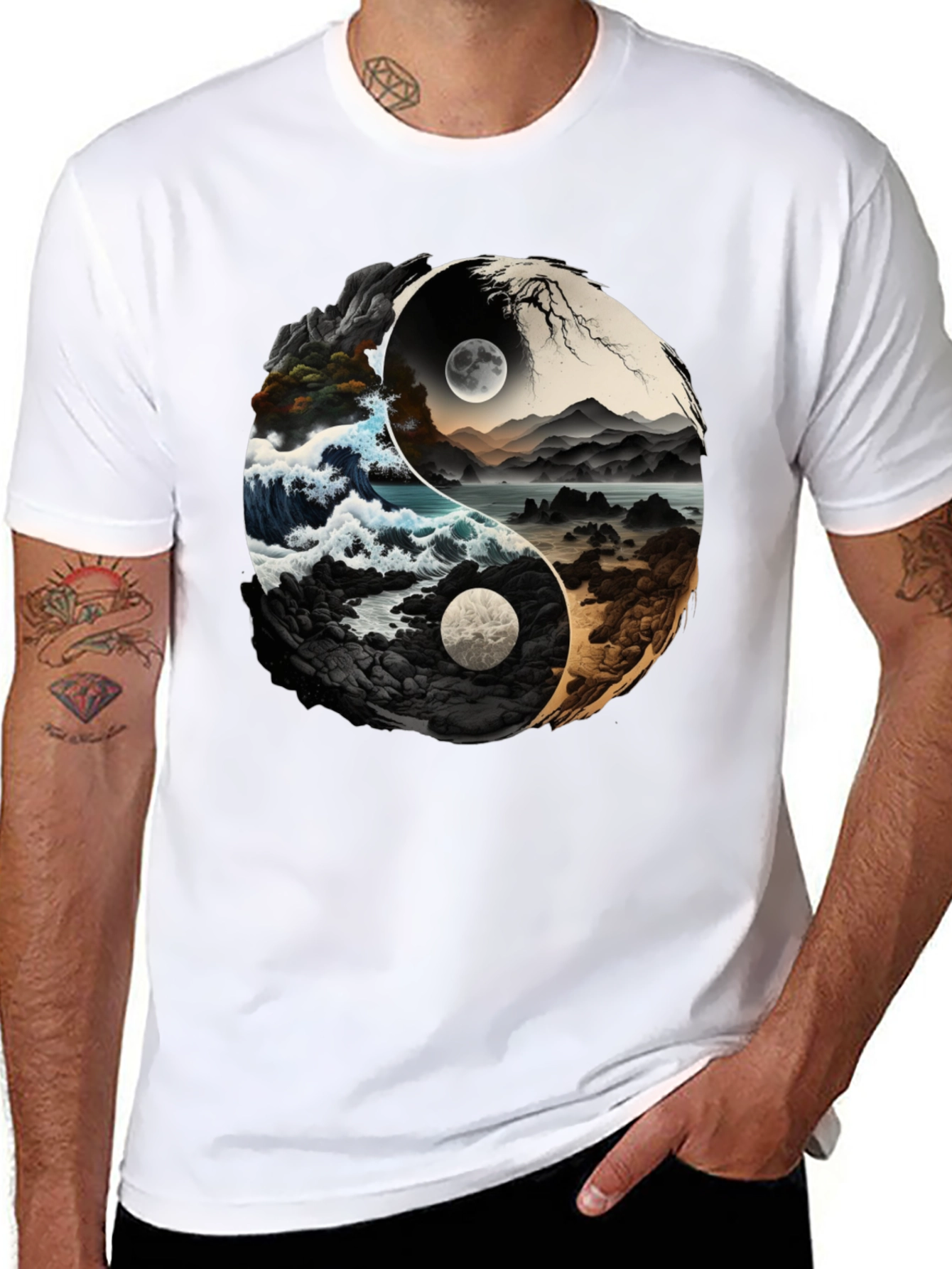 Yin Yang Nature T-Shirt - Balance & Style