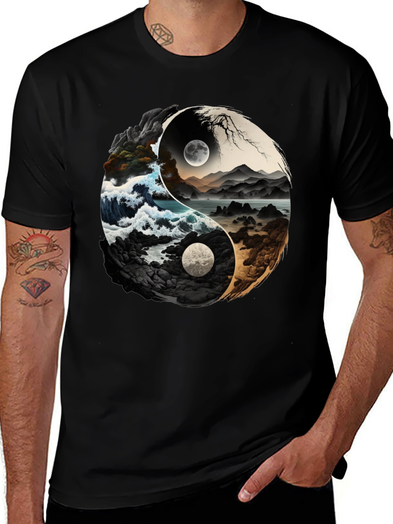 Yin Yang Nature T-Shirt - Balance & Style