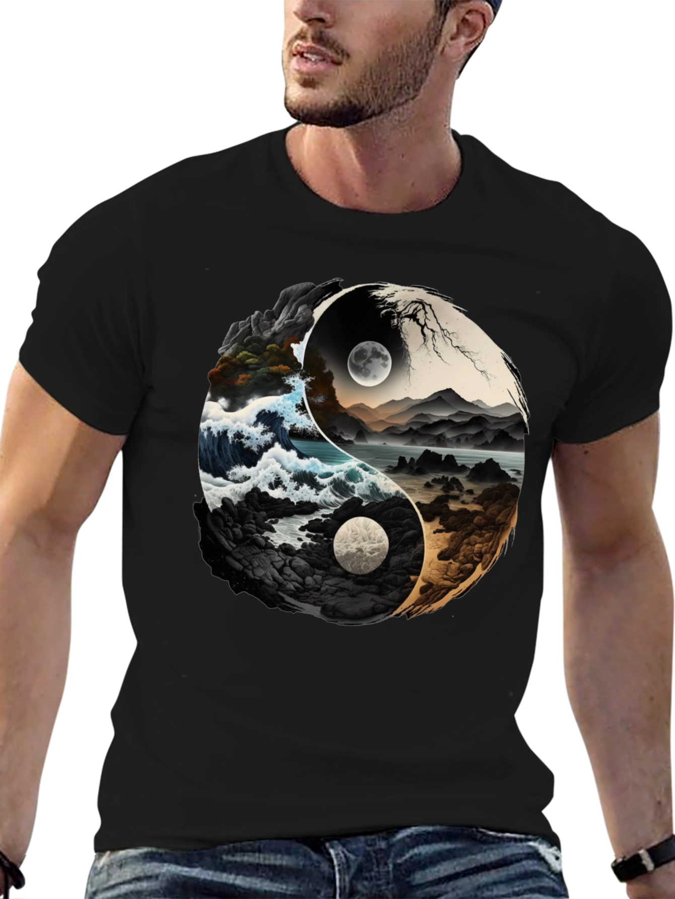 Yin Yang Nature T-Shirt - Balance & Style