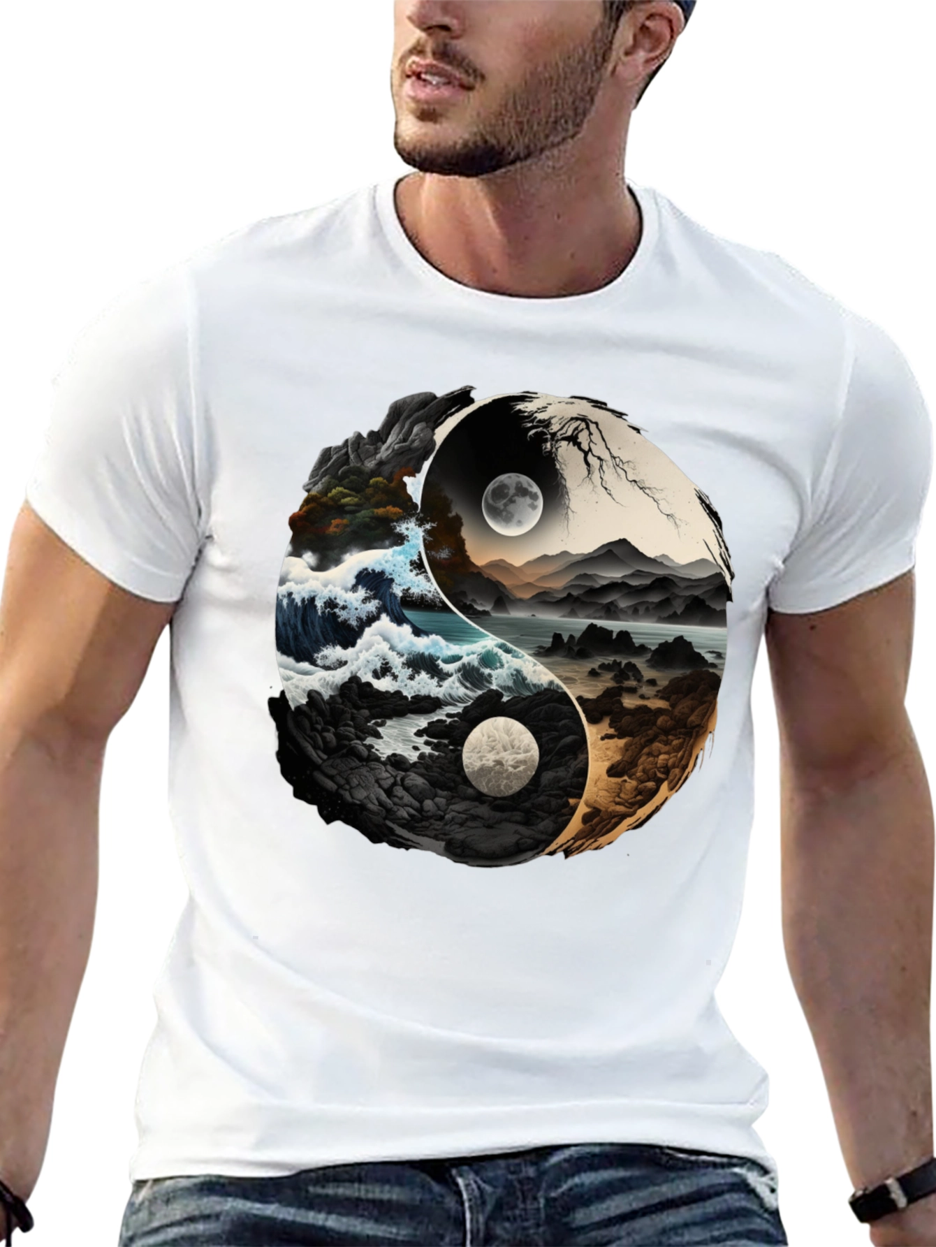 Yin Yang Nature T-Shirt - Balance & Style
