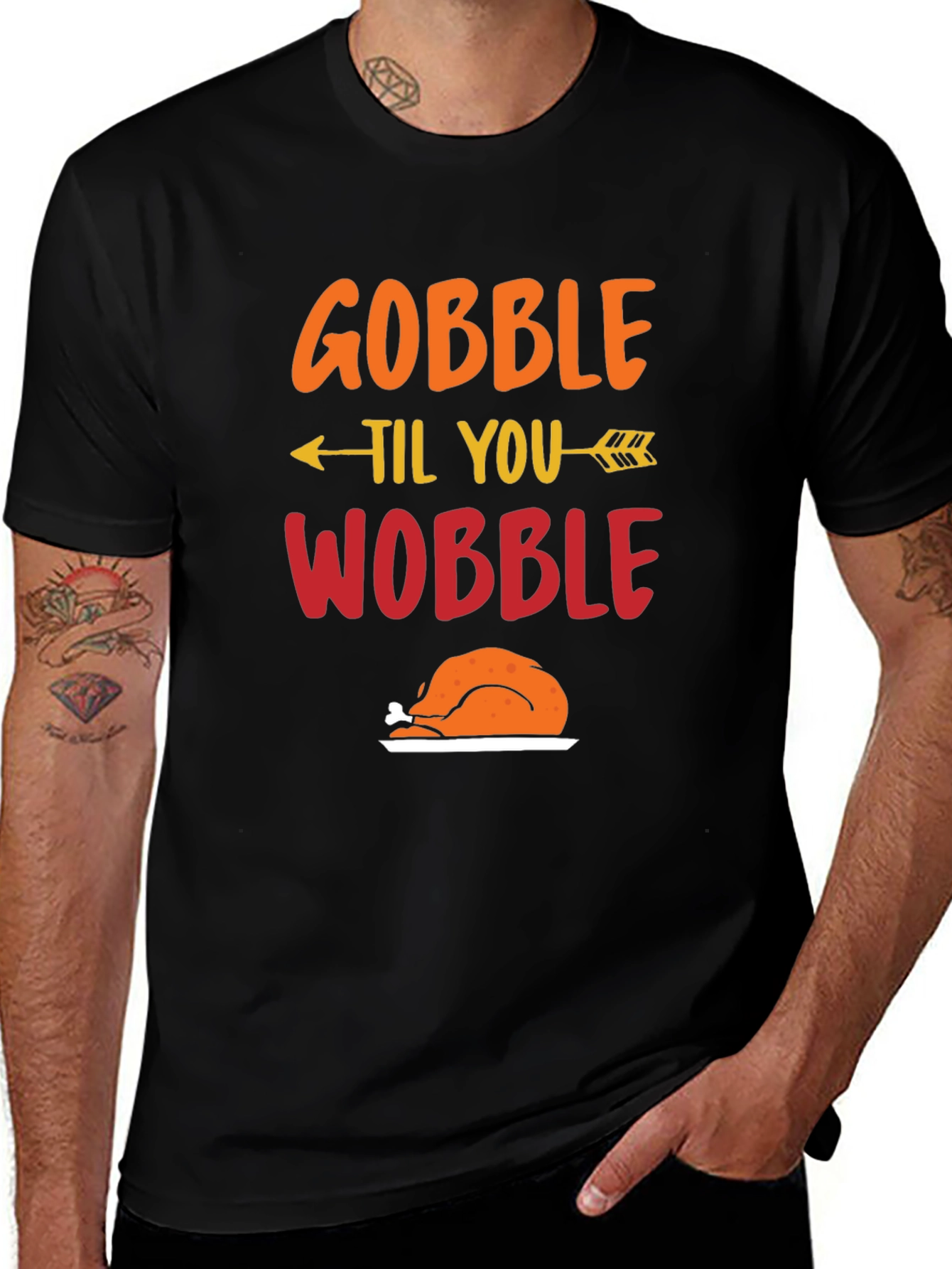 Gobble Til You Wobble Thanksgiving T-Shirt