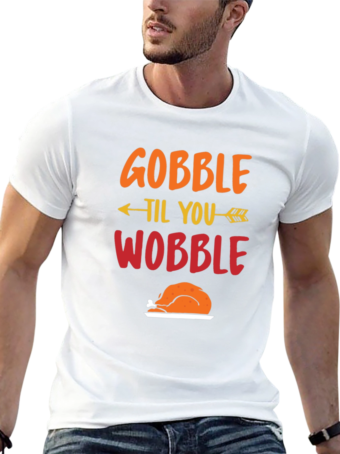 Gobble Til You Wobble Thanksgiving T-Shirt