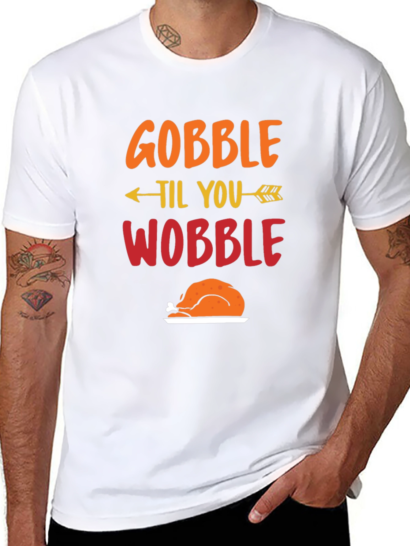 Gobble Til You Wobble Thanksgiving T-Shirt