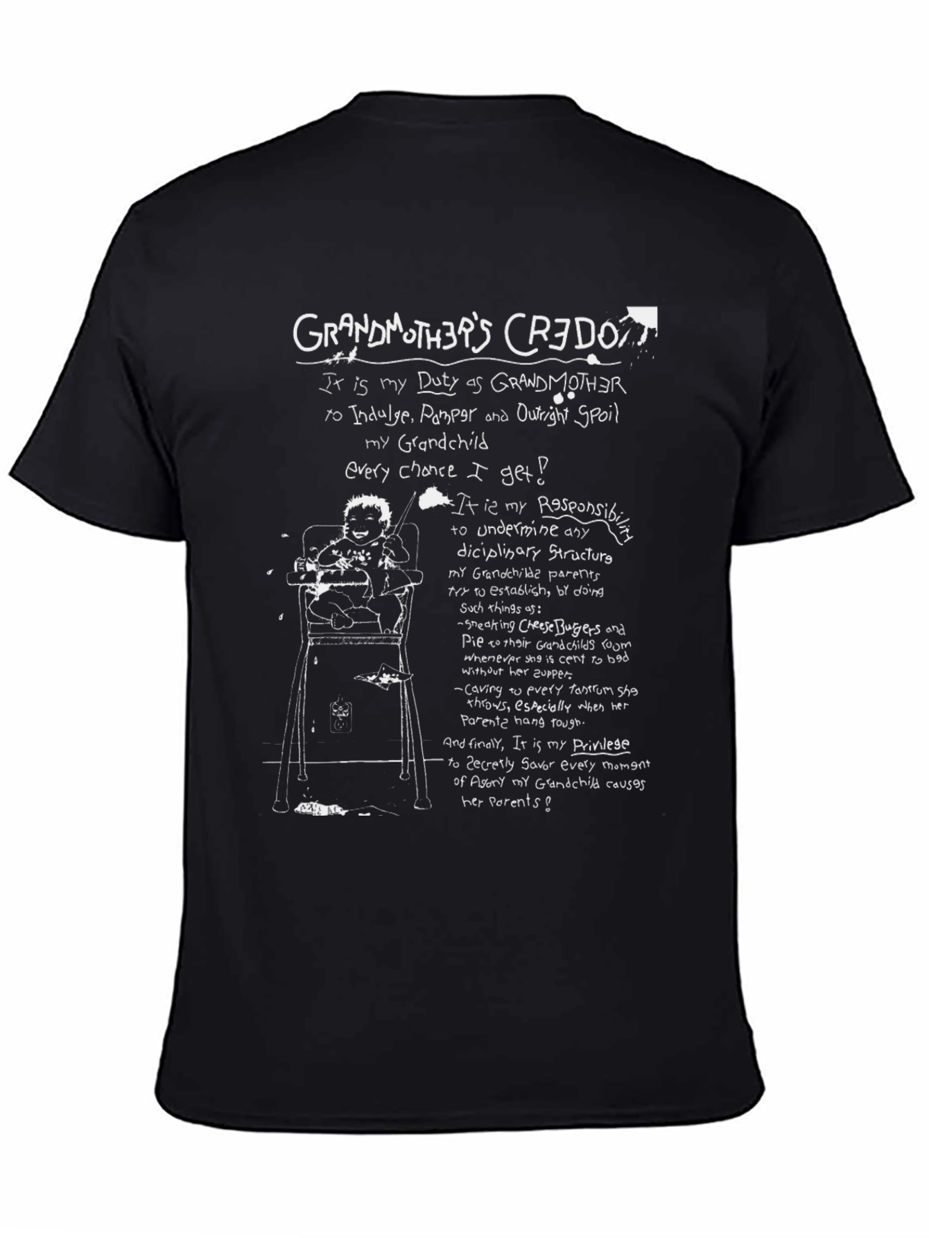 Grandmothers Credo T-Shirt - Spoiling Grandchildren Tee