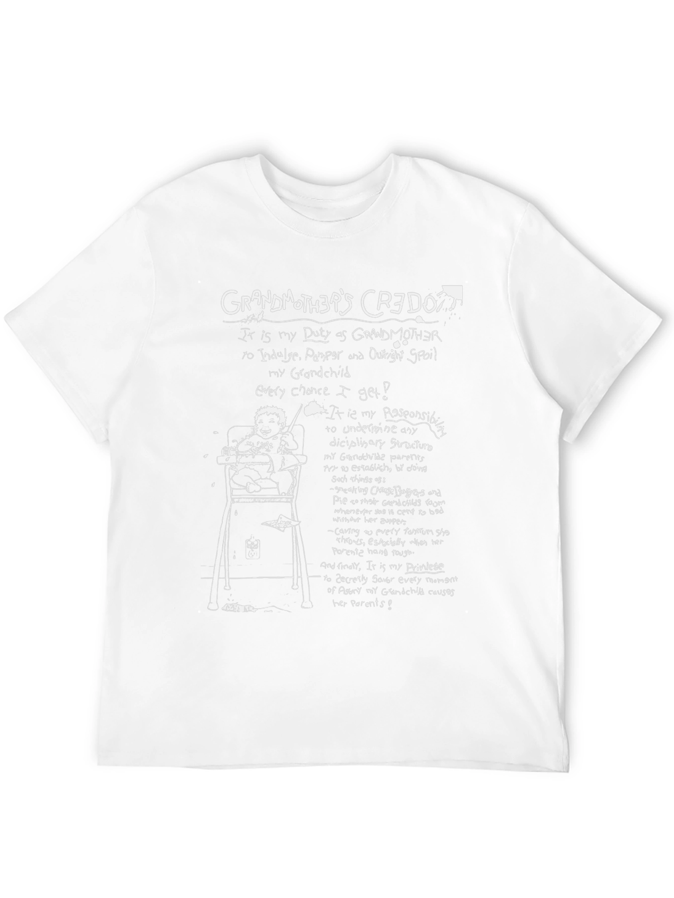Grandmothers Credo T-Shirt - Spoiling Grandchildren Tee