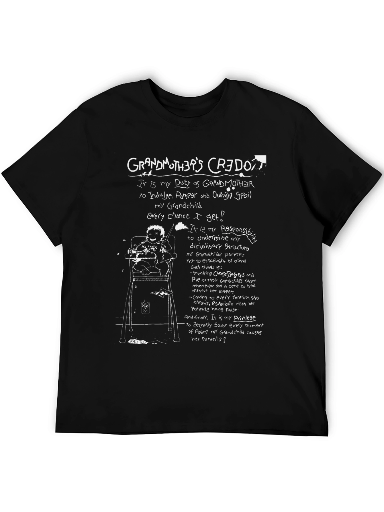 Grandmothers Credo T-Shirt - Spoiling Grandchildren Tee