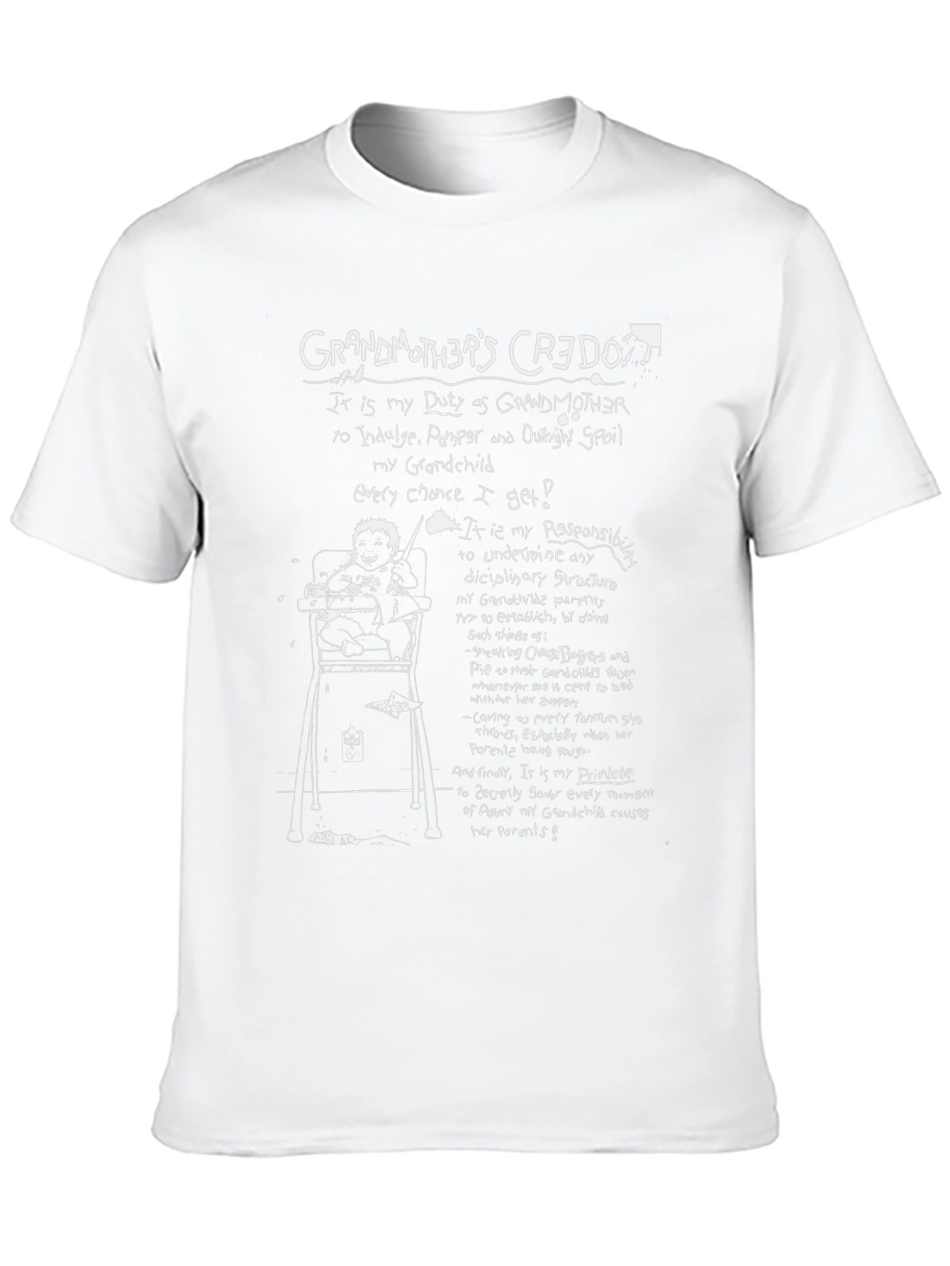 Grandmothers Credo T-Shirt - Spoiling Grandchildren Tee