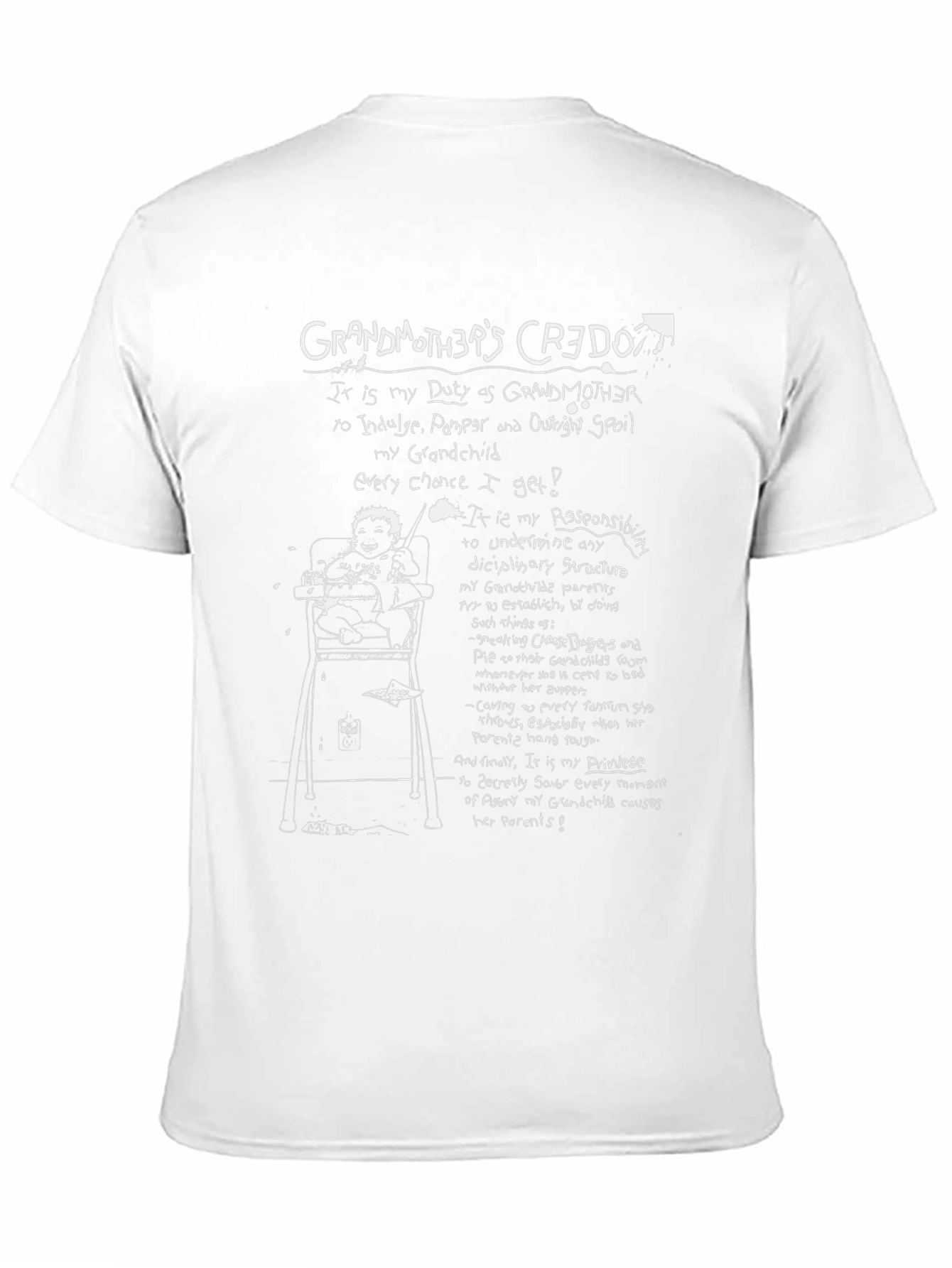 Grandmothers Credo T-Shirt - Spoiling Grandchildren Tee