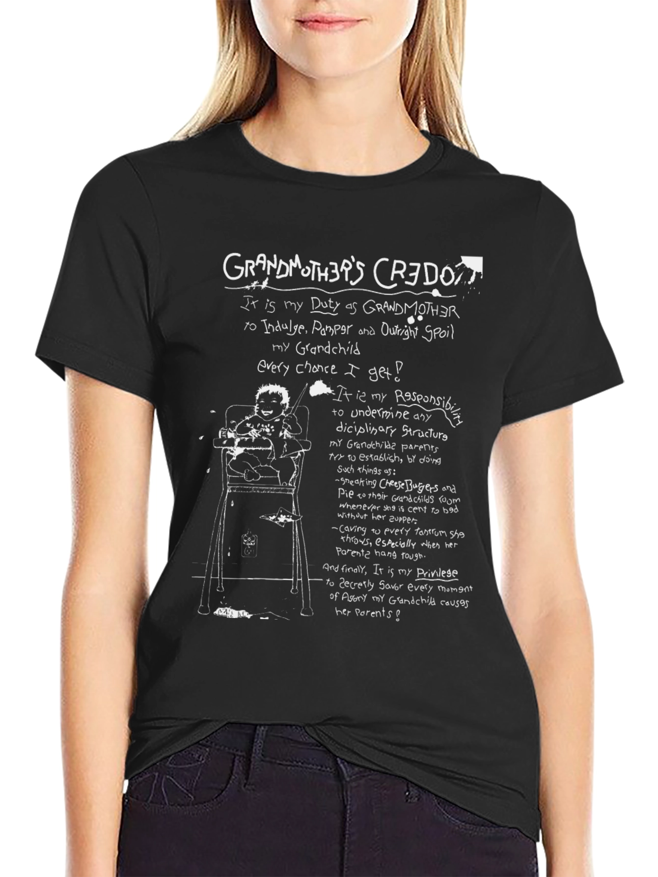 Grandmothers Credo T-Shirt - Spoiling Grandchildren Tee