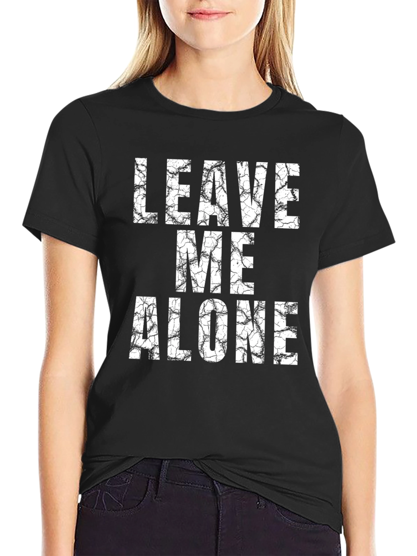 Leave Me Alone Graphic Tee - Black T-Shirt