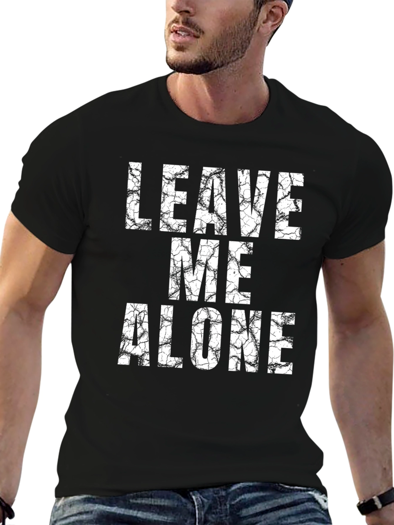 Leave Me Alone Graphic Tee - Black T-Shirt