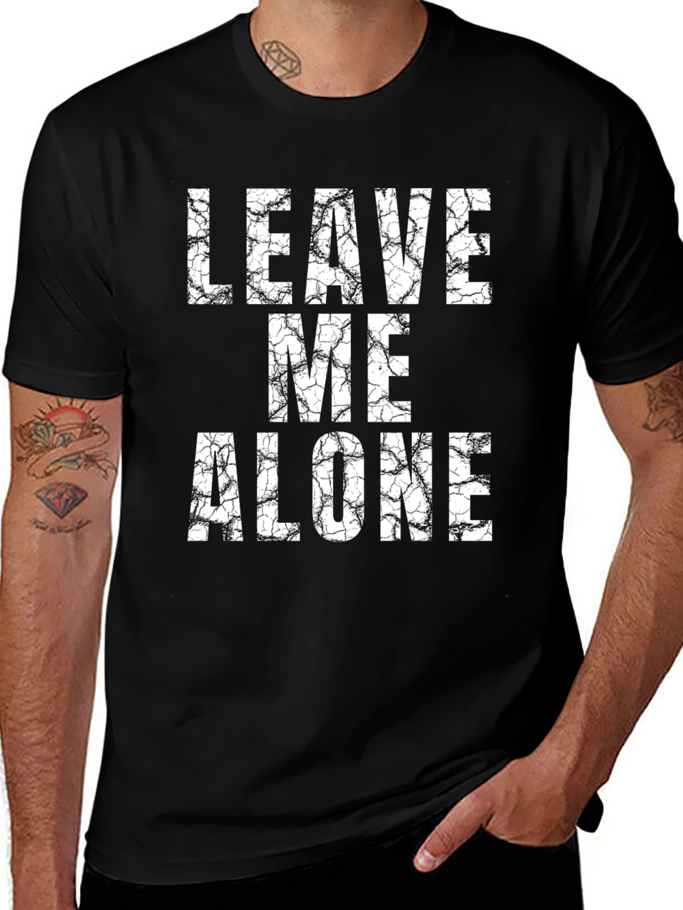 Leave Me Alone Graphic Tee - Black T-Shirt