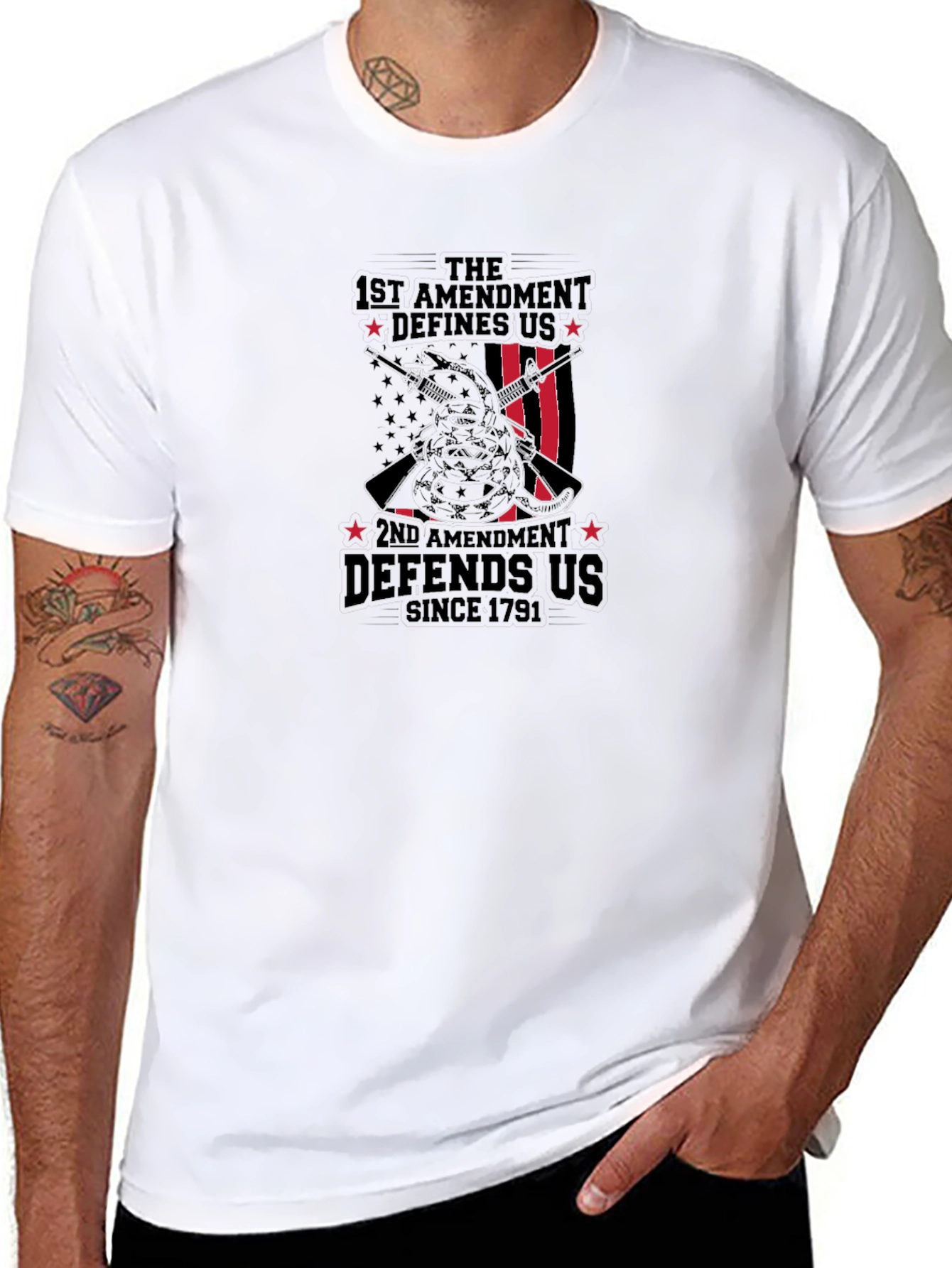 1st & 2nd Amendment Graphic T-Shirt