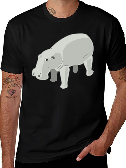 Hippo Graphic Print Tee - Stylish Casual Wear